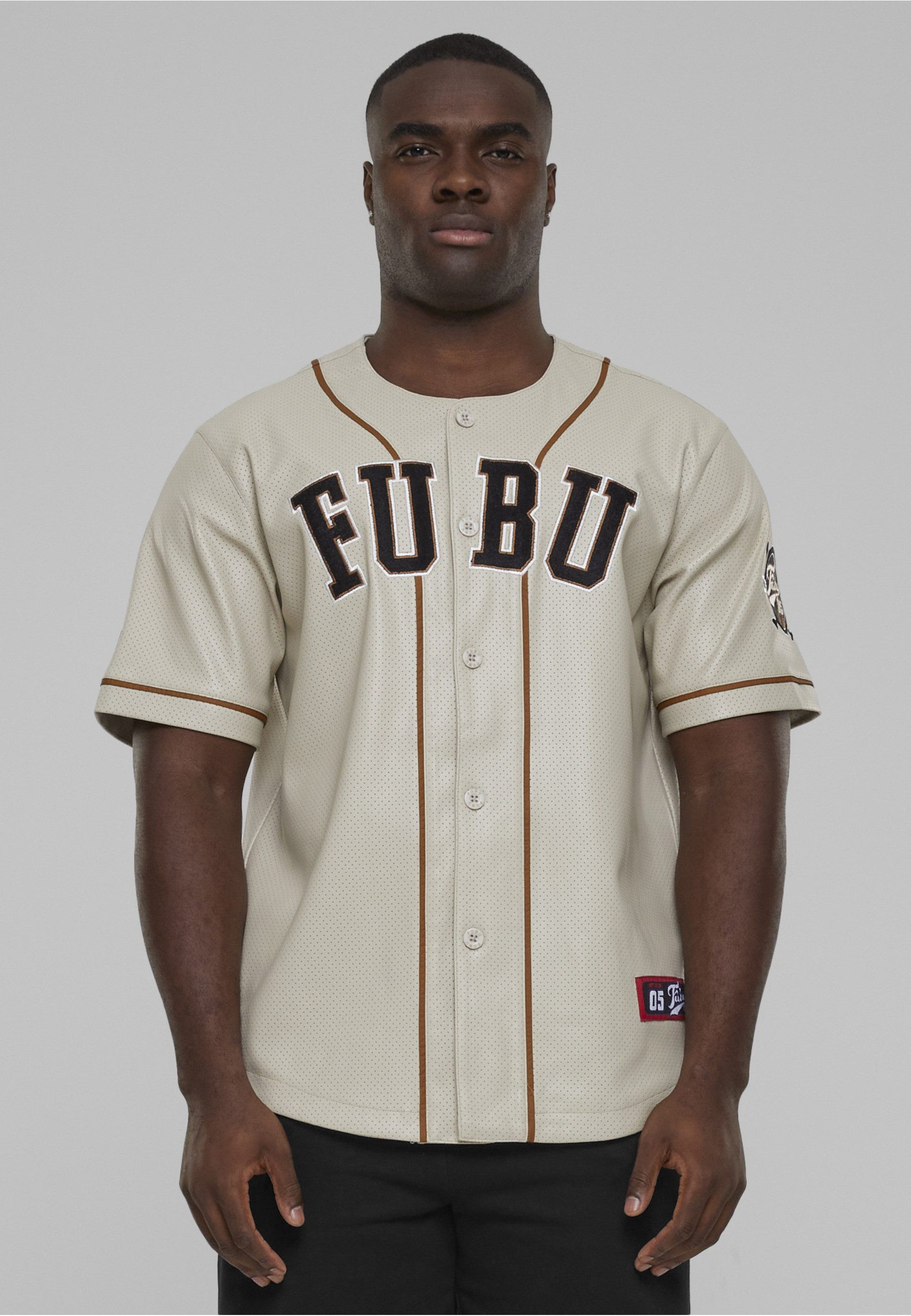 Fubu T-Shirt Fubu Herren FM233-007-1 FUBU College Leather Baseball Jersey (1-tlg)
