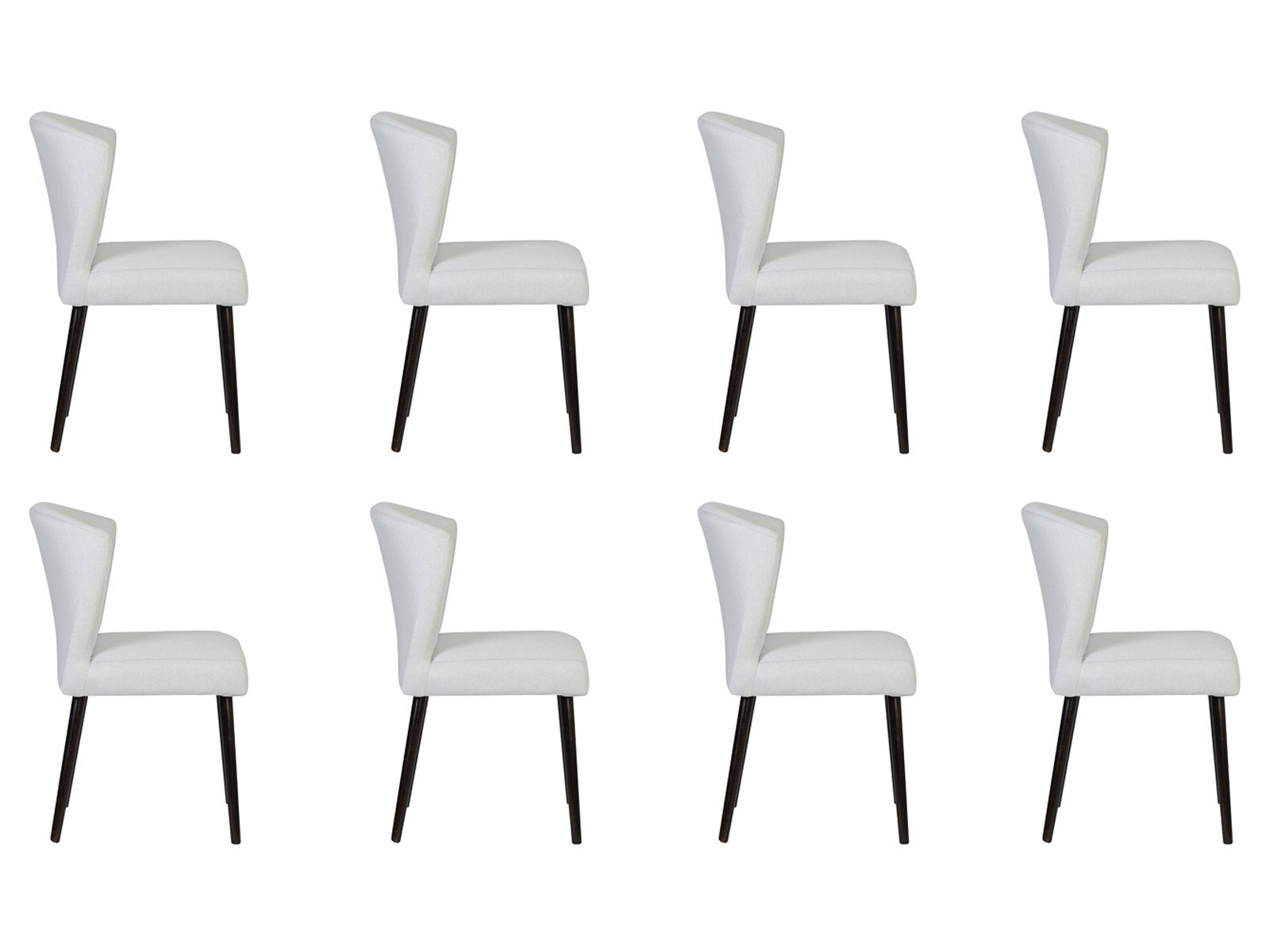 JVmoebel Stuhl, 8x Design Sessel Lounge Club Polster Stuhl Stühle Garnitur Wohn Zimmer Lehn Neu