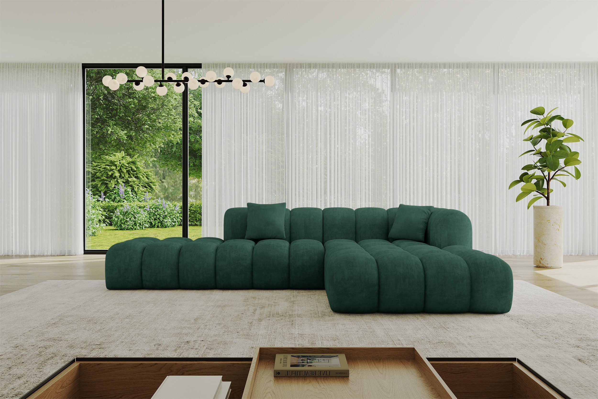 ALTDECOR Ecksofa OLEA-L2, Sofa Praktische Bequeme Funktionsecke Couch L-Form Eckcouch, Corner Sofa U-Form Vielseitige Sofa Wohnlandschaft Wohnzimmer