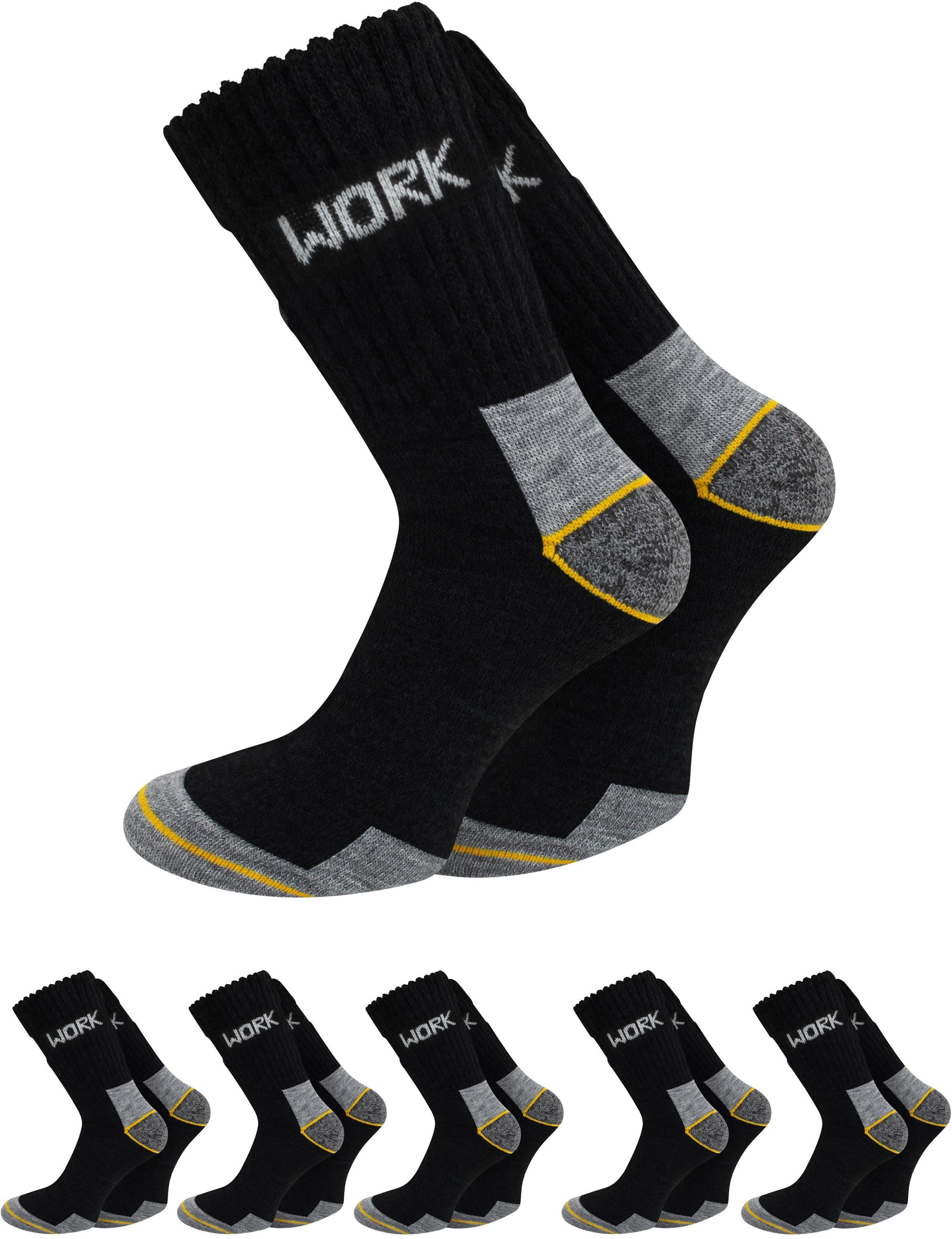 Basicsocken 6 Paar Arbeitssocken Work Wool