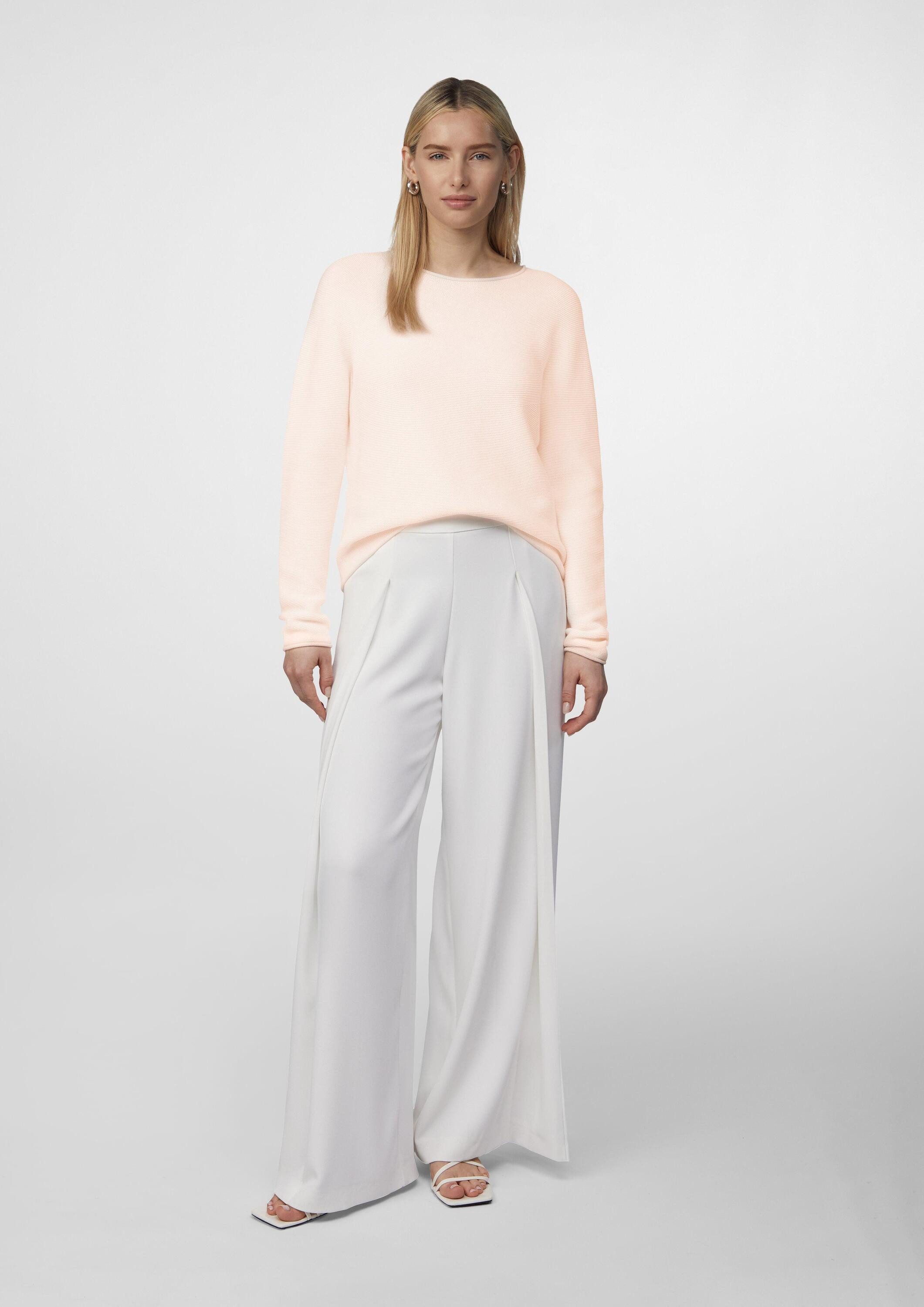 comma Strickpullover Relaxed-Fit-Strickpullover mit dezenten Pailletten
