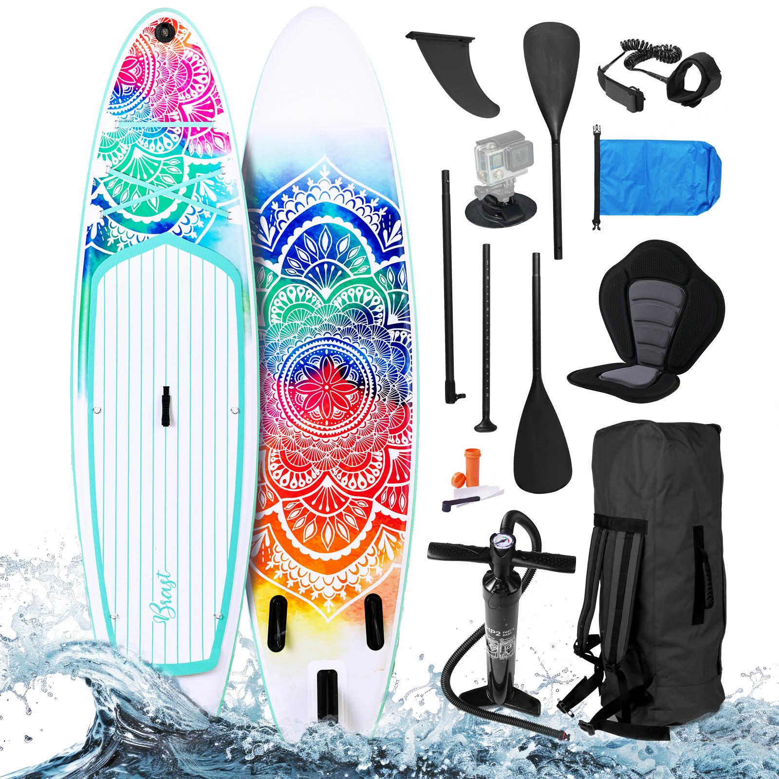 BRAST SUP-Board Lady, Aufblasbares Stand up Paddle Set für Frauen, 300cm, viele Modelle, inkl. Sonderzubehör