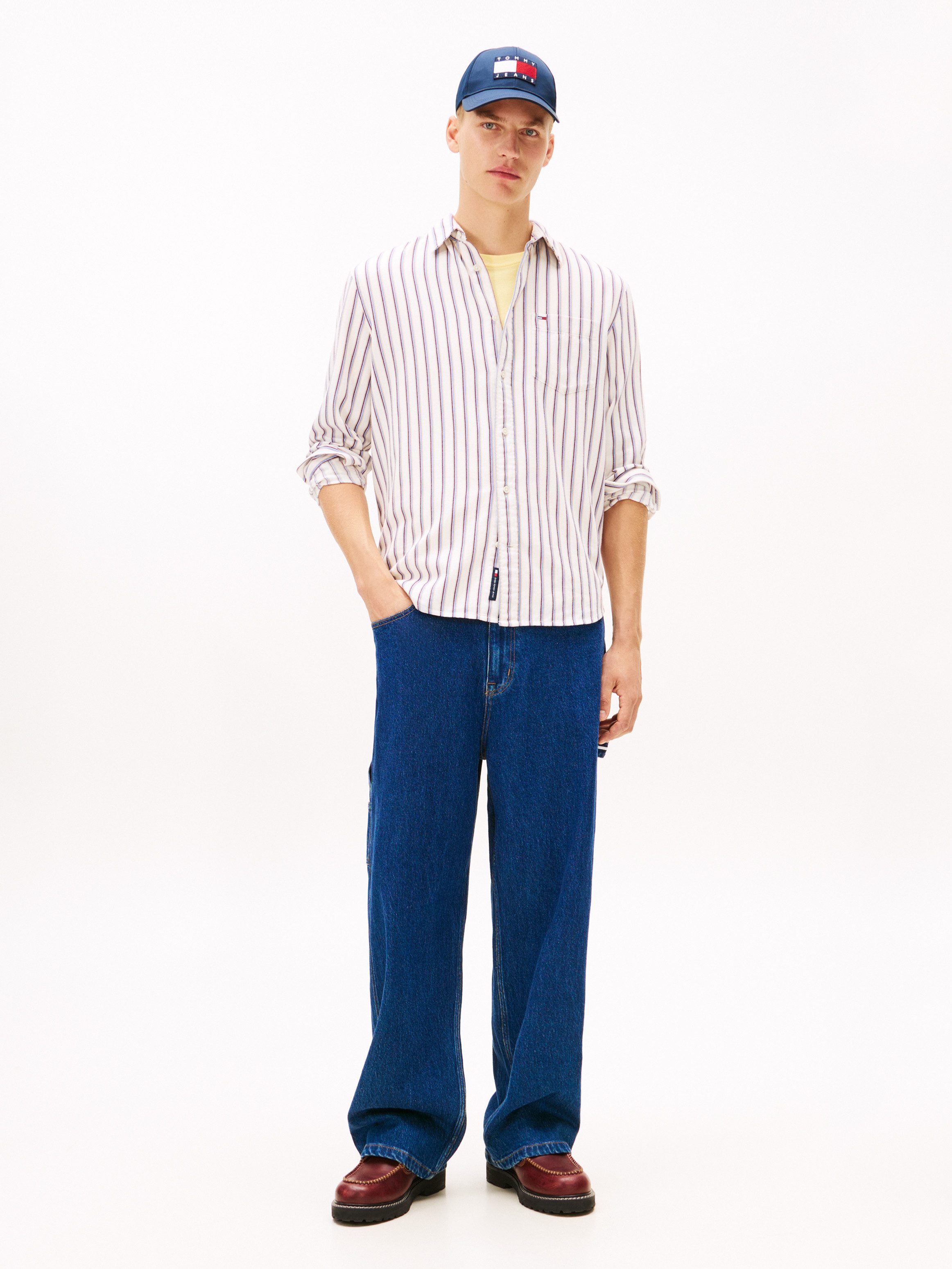 Tommy Jeans Langarmhemd TJM STRIPE TWILL gestreift, relaxed fit