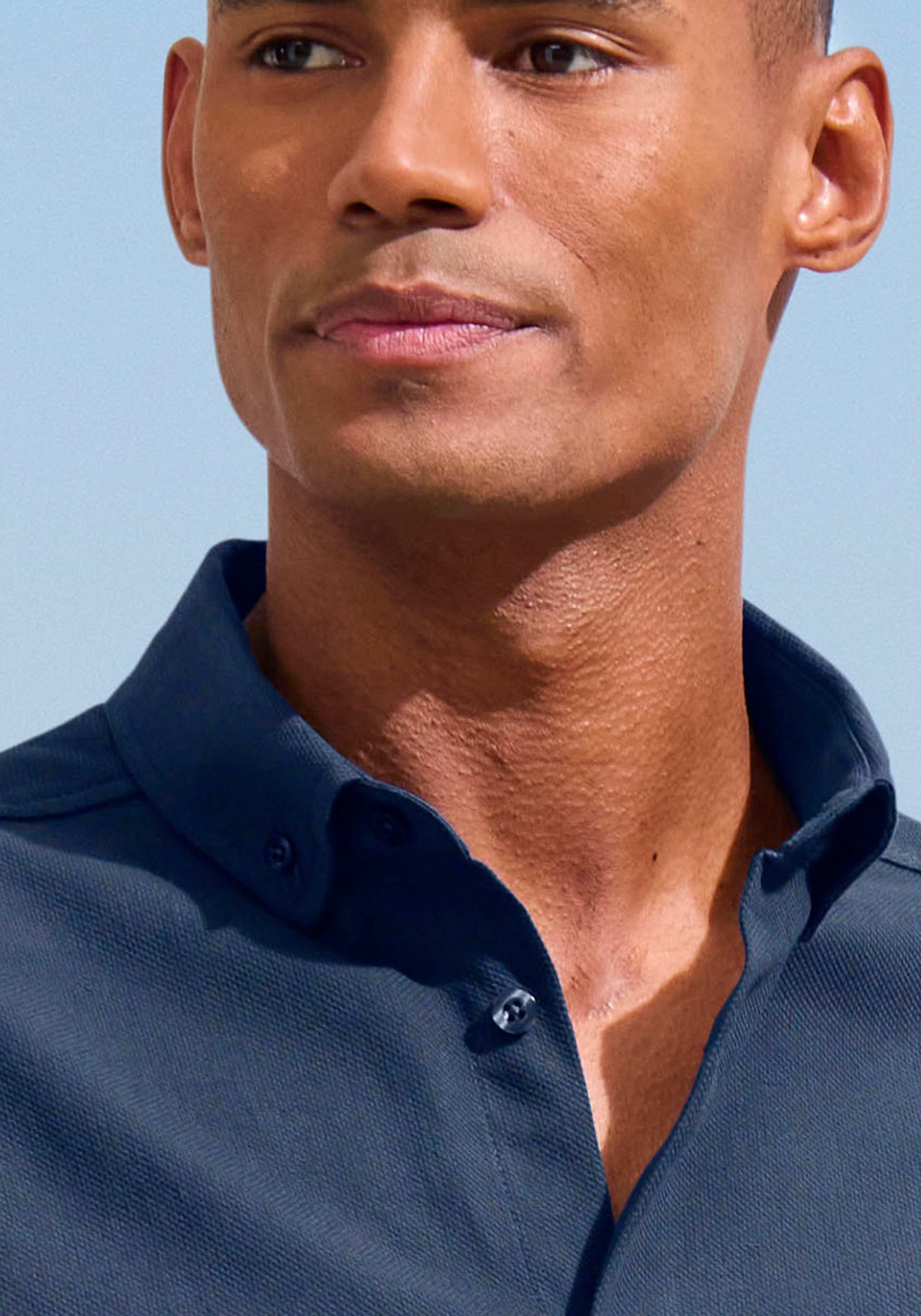 H.I.S Kurzarmhemd mit Button-down-Kragen in hochwertiger Struktur Optik, Regular Fit – Bild 3 von 5
