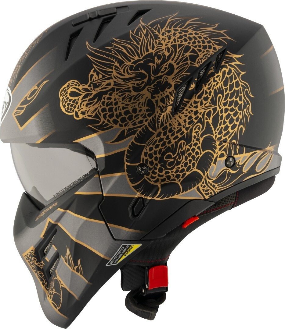 Suomy Motorradhelm Armor Dragon Jethelm, integriertes Sonnenvisier