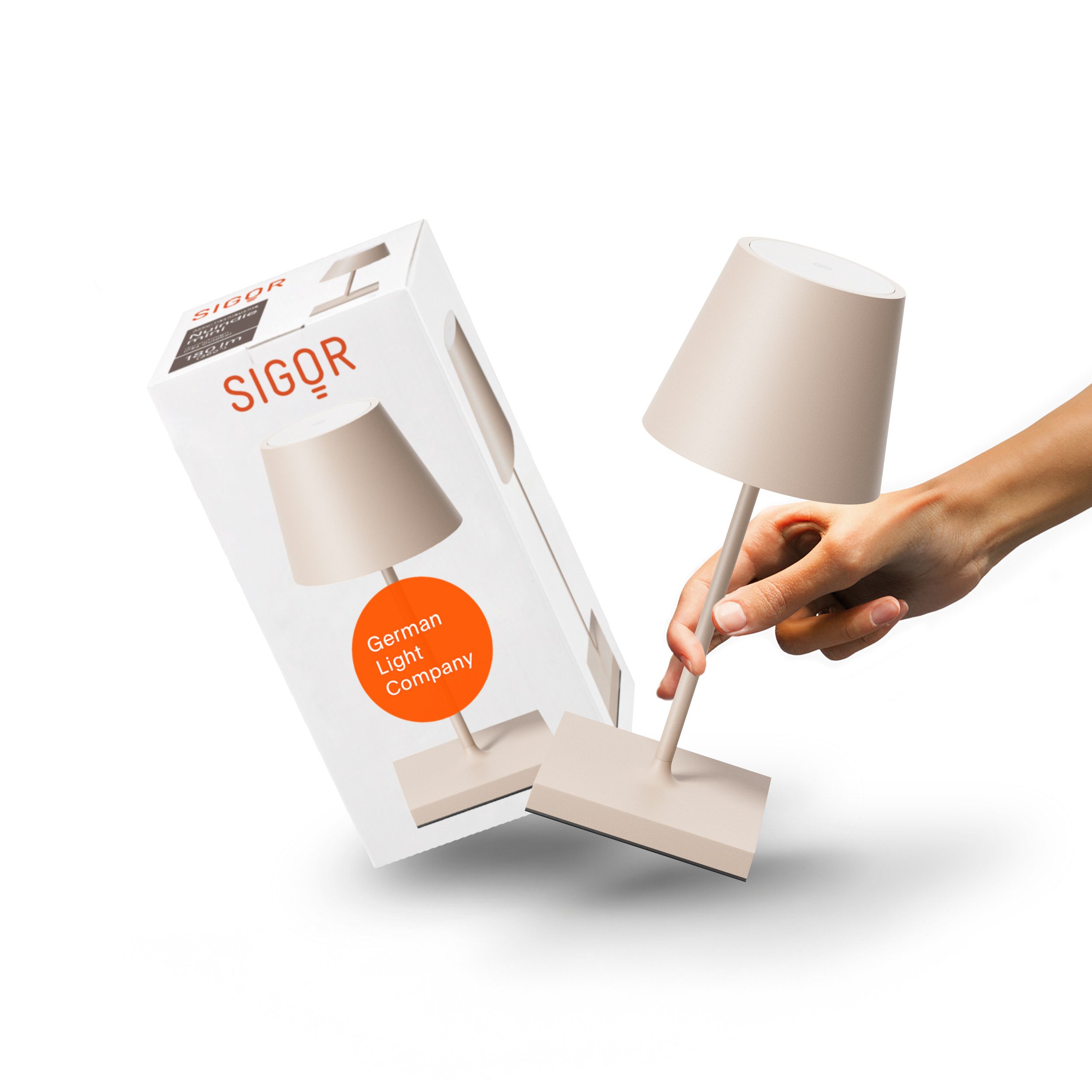 SIGOR LED Tischleuchte, Dimmbar, LED fest integriert, 2.700 + 2.200 K