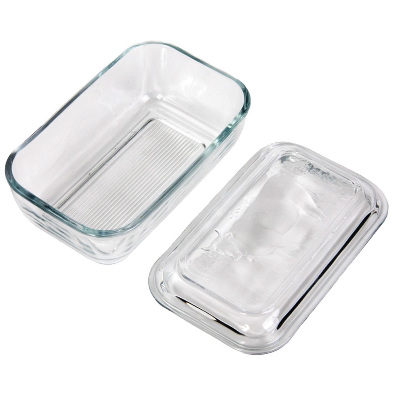 Luminarc Butterdose Butter-Dose Glas Butter-Glocke Butter-Schale, Glas, (1x Butterglocke), Butterbehälter mit Kuh Motiv Spülmaschinenfest