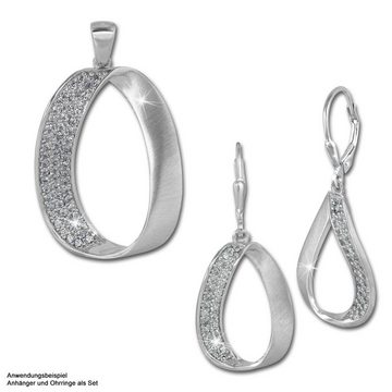 SilberDream Kettenanhänger SilberDream Ketten-Anhänger Oval Zirkonia, Oval Kettenanhänger 925 Sterling Silber, Farbe: silber