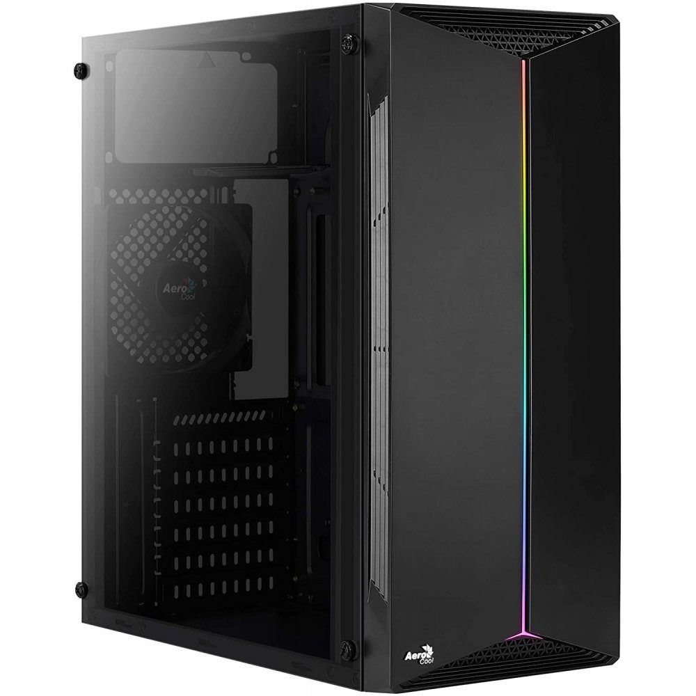 Aerocool PCGehäuse Geh Midi Split MidiTowerGehäuse schwarz