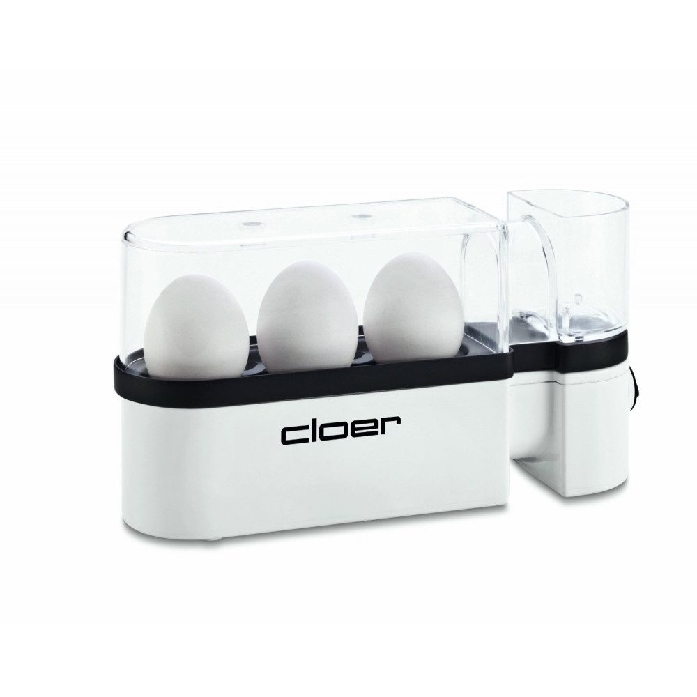 Cloer Küchenmaschine 6021, Eierkocher für bis zu 3 Eier