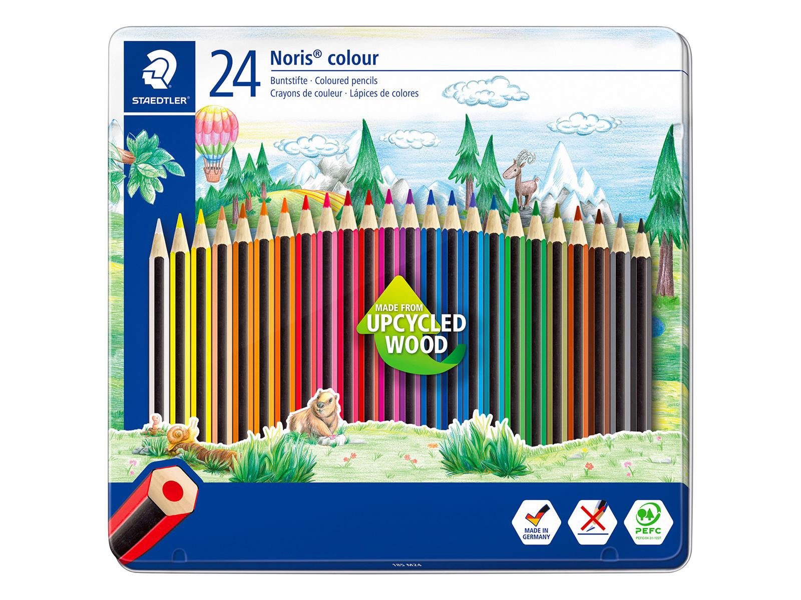 Buntstift STAEDTLER Noris colour 185 Buntstifte - Sechskantform - 3 mm - 24er