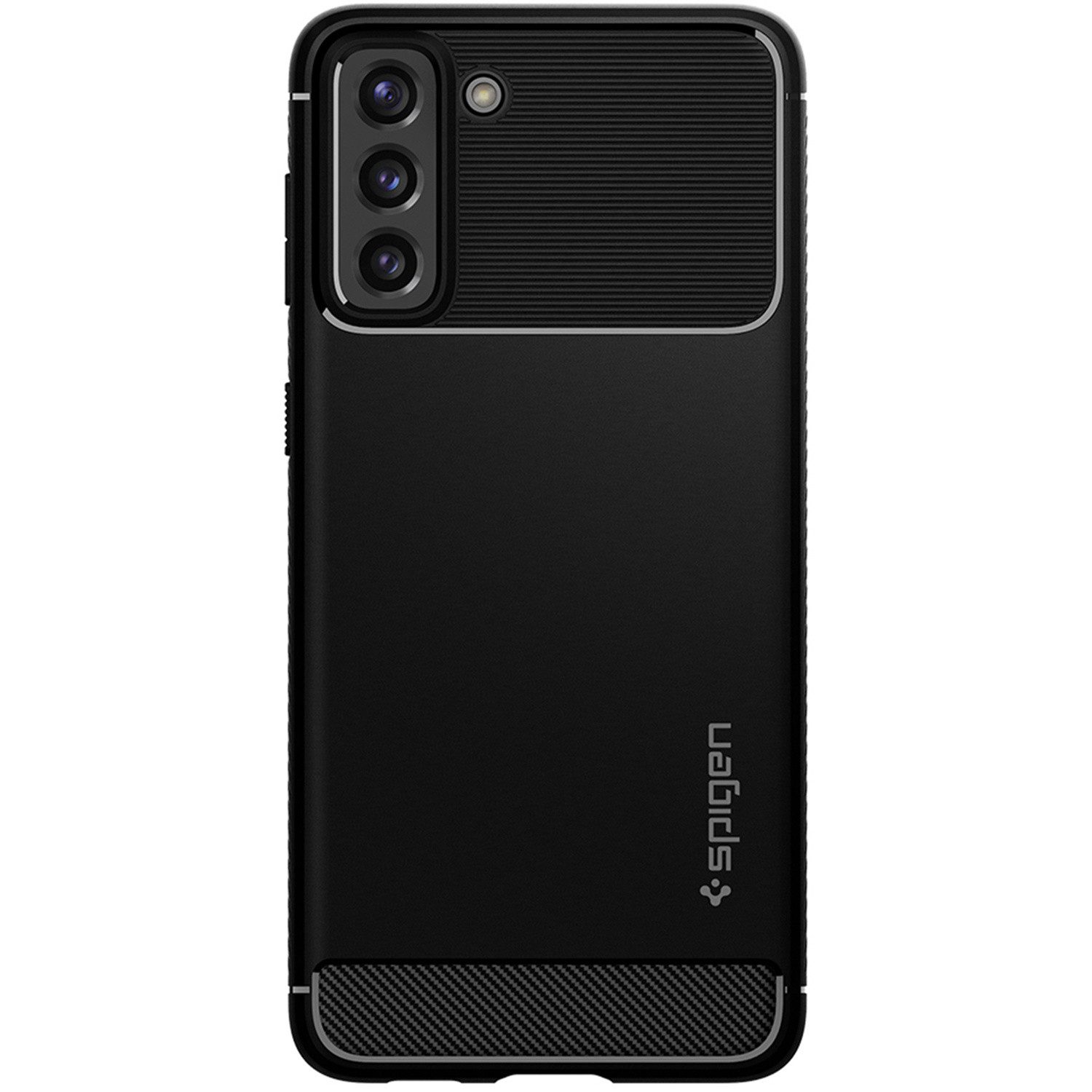 Spigen Backcover Spigen Rugged Armor Case Samsung Galaxy S21 - Schwarz
