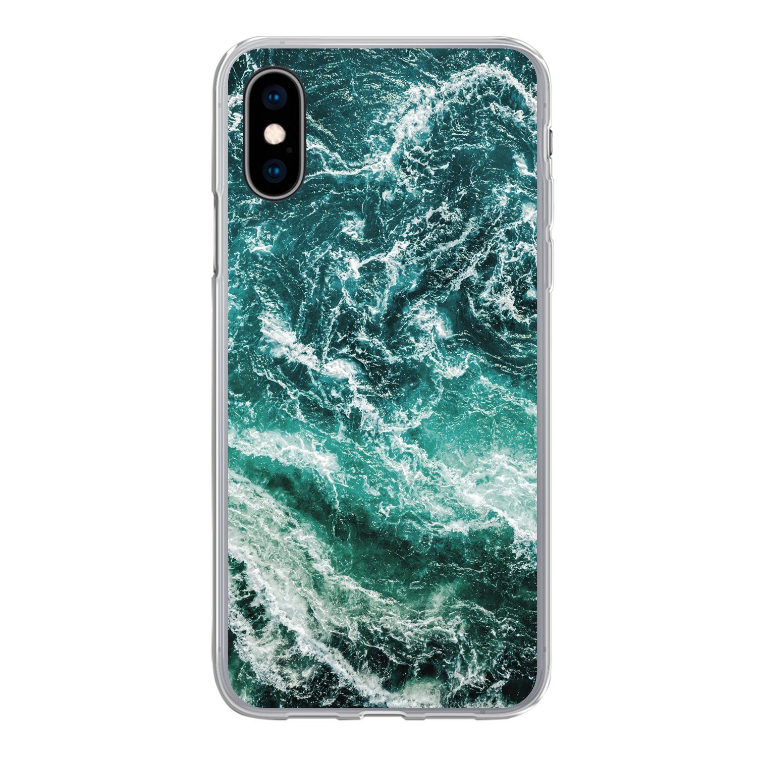 MuchoWow Handyhülle für Apple iPhone X Marmor - Gemustert - Natursteine, Smartphone-Bumper, Print, Handy Schutzhülle Dünn