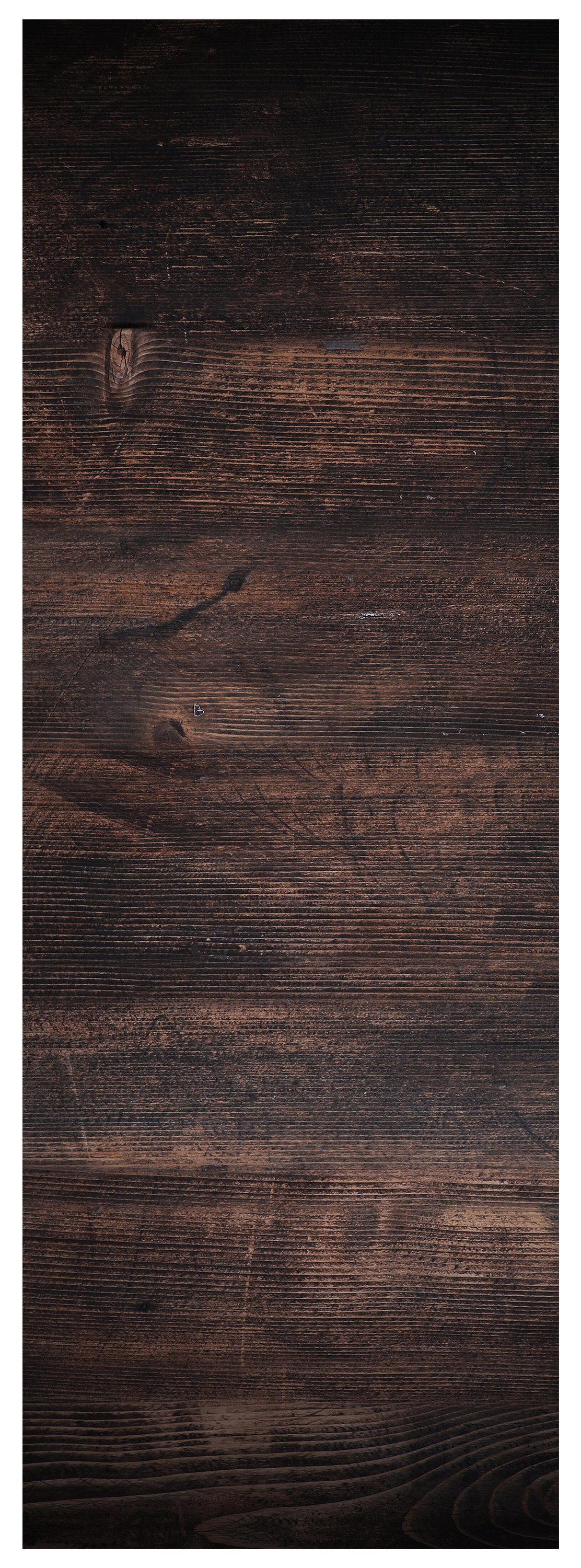 wandmotiv24 Türtapete rustikale Holzwand, dunkles Holz, Braun, glatt,  Fototapete, Wandtapete, Motivtapete, matt, selbstklebende Dekorfolie