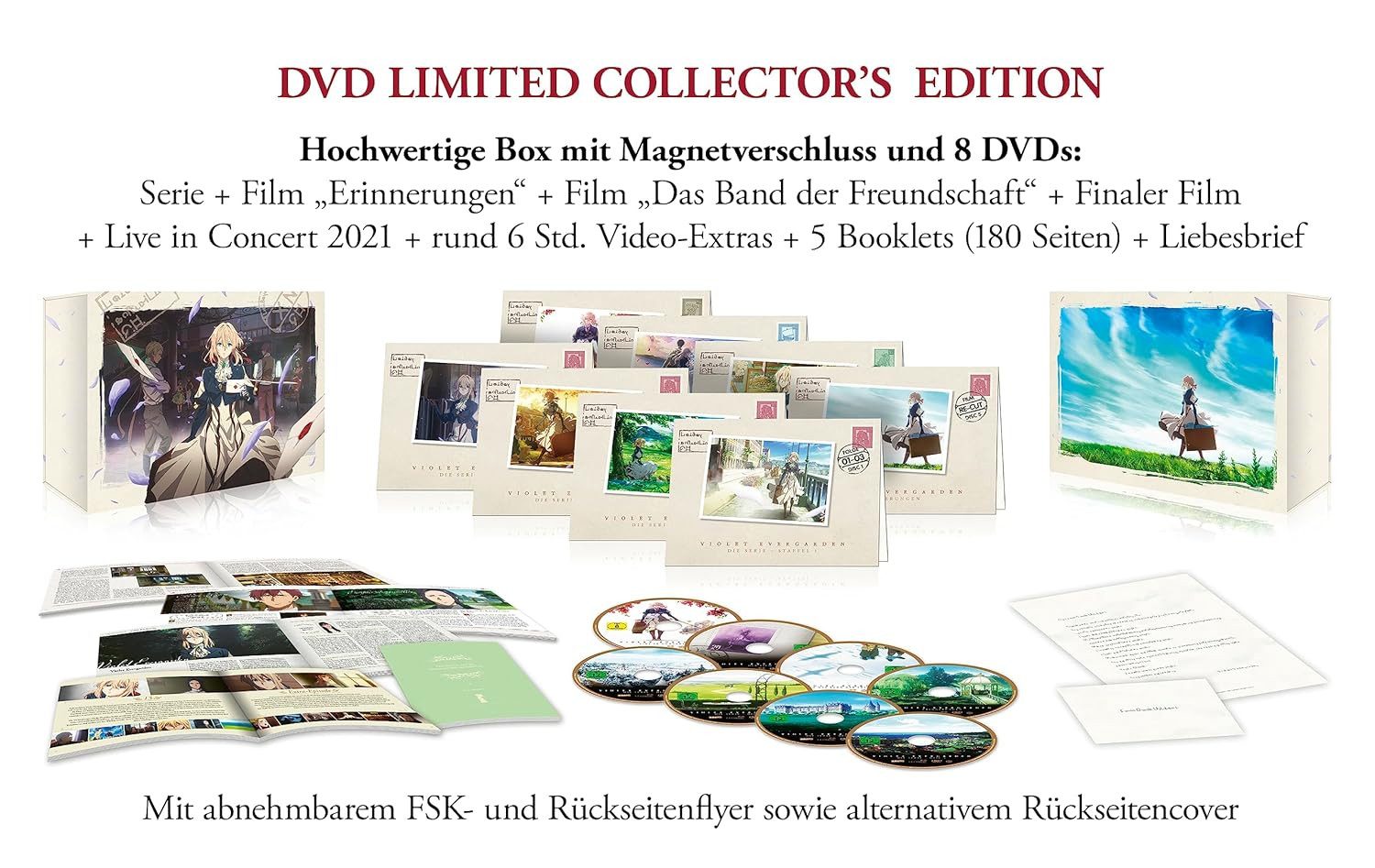 Leonine DVD Violet Evergarden Gesamtedition - Limited Collector's Edition, (Box-Set, 8-St), Komplette Serie + Extras