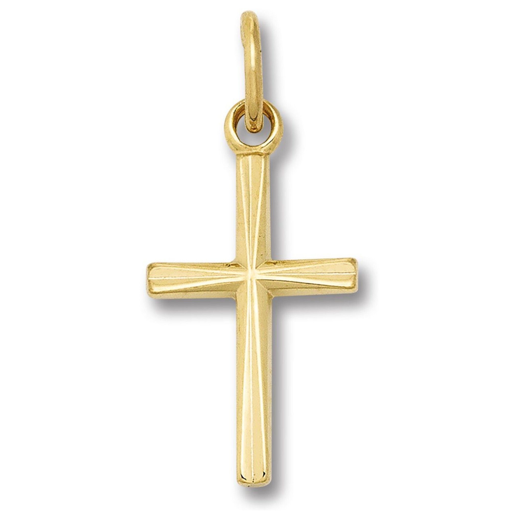 Kettenanhänger Kreuz Anhänger aus 333 Gelbgold