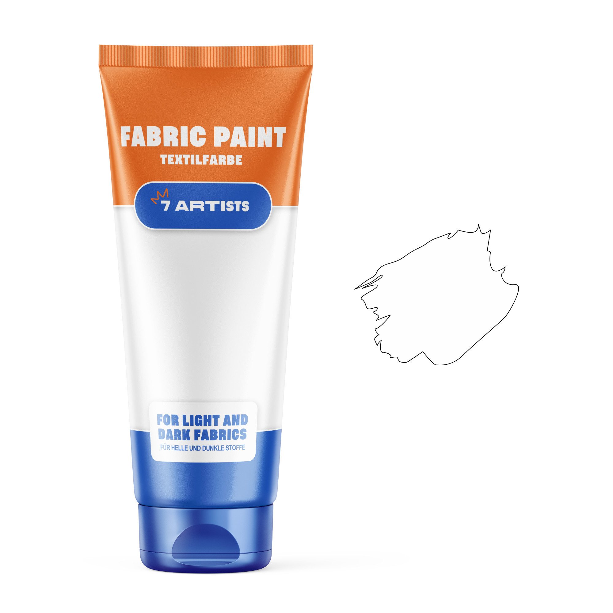 Textilfarbe 7 Artists Textilfarbe 60 ml – Deckend für Helle & Dunkle Stoffe