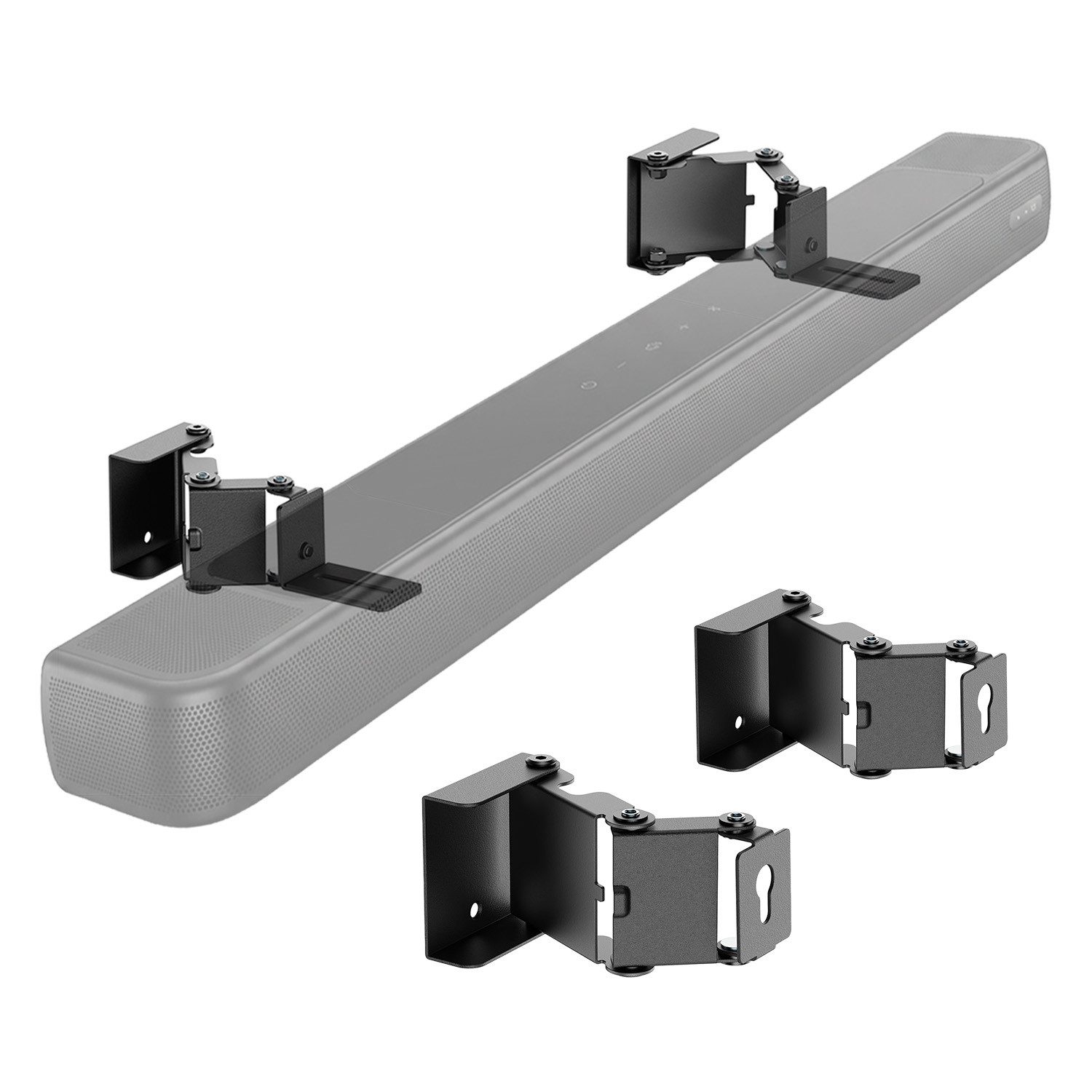 Maclean Soundbar-Halterung MC-177 Verstellbare Wandhalterung für Soundbar max. 10 kg, (Neigungsverstellung +8° bis -8) von Maclean