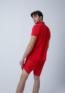 SPORTKIND Funktionsshirt Golf Polo Shirt Kurzarm Jungen & Herren rot