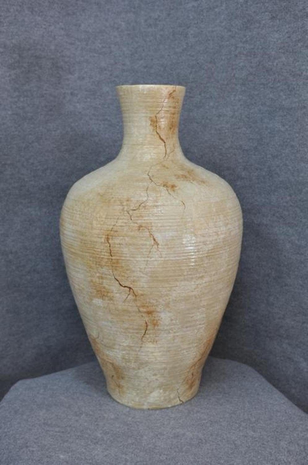 JVmoebel Skulptur XXL Big Vase Design Medusa Antik Stil Blumen Vasen Schale Deko 56cm Beige