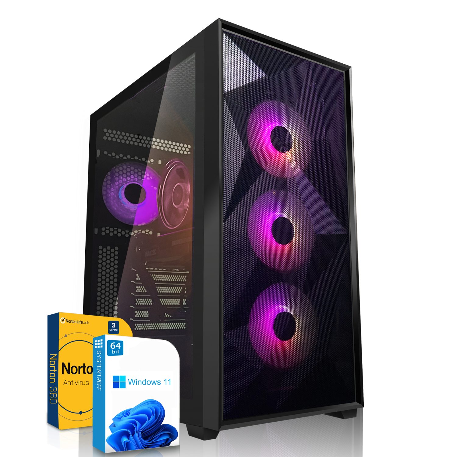 SYSTEMTREFF Gaming-PC (AMD Ryzen 7 5700X, Nvidia Geforce GTX 1660 Ti 6GB,  16 GB RAM, 2000 GB HDD, Luftkühlung)