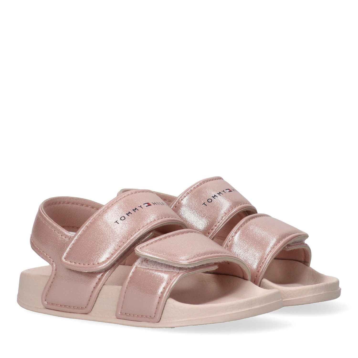 Tommy Hilfiger Badesandale Badesandale, Klettschuh, Sommerschuh mit Metallic-Schimmer