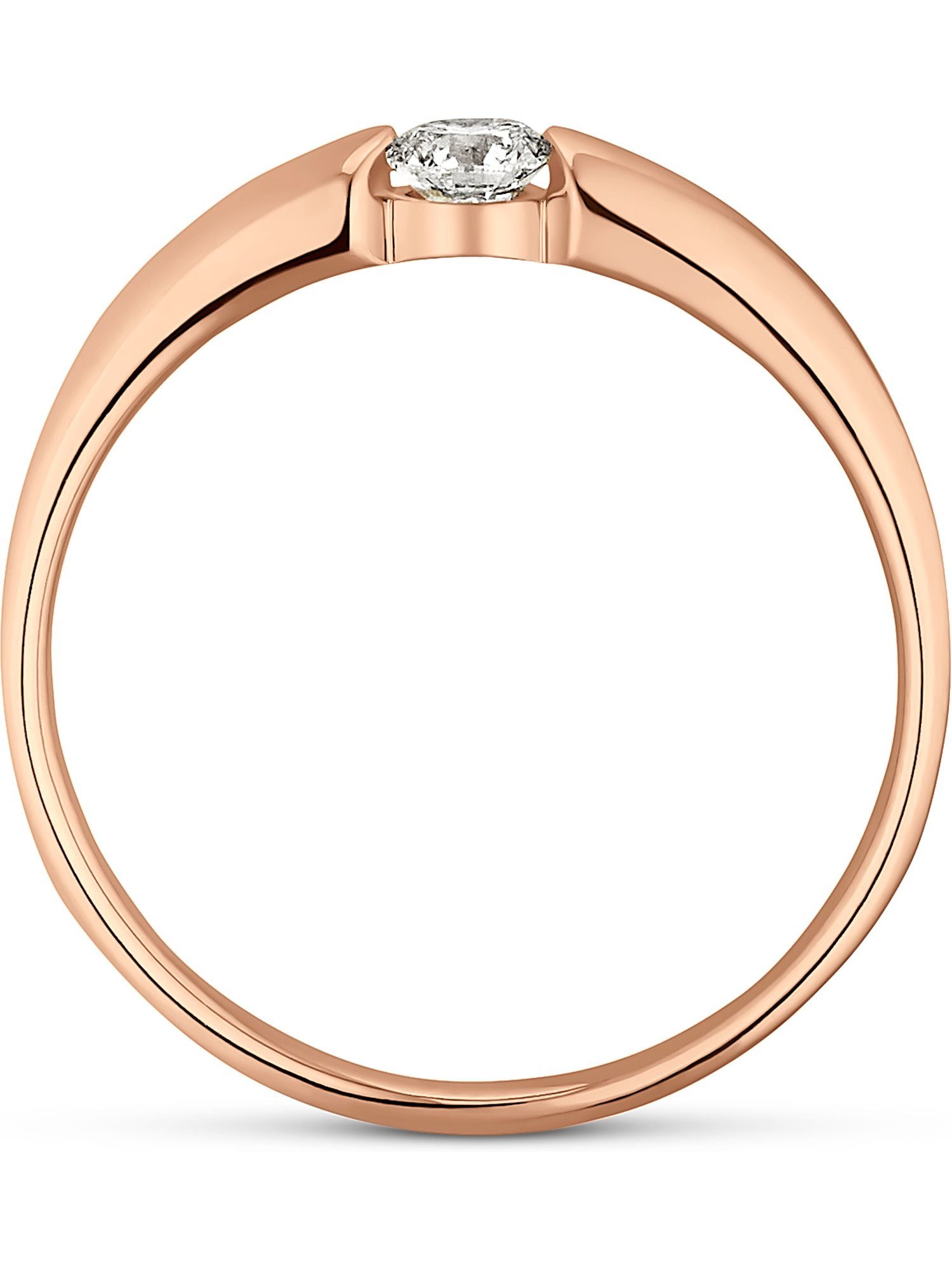 CHRIST Diamantring CHRIST Damen-Damenring 585er Rotgold 1 Diamant günstig online kaufen