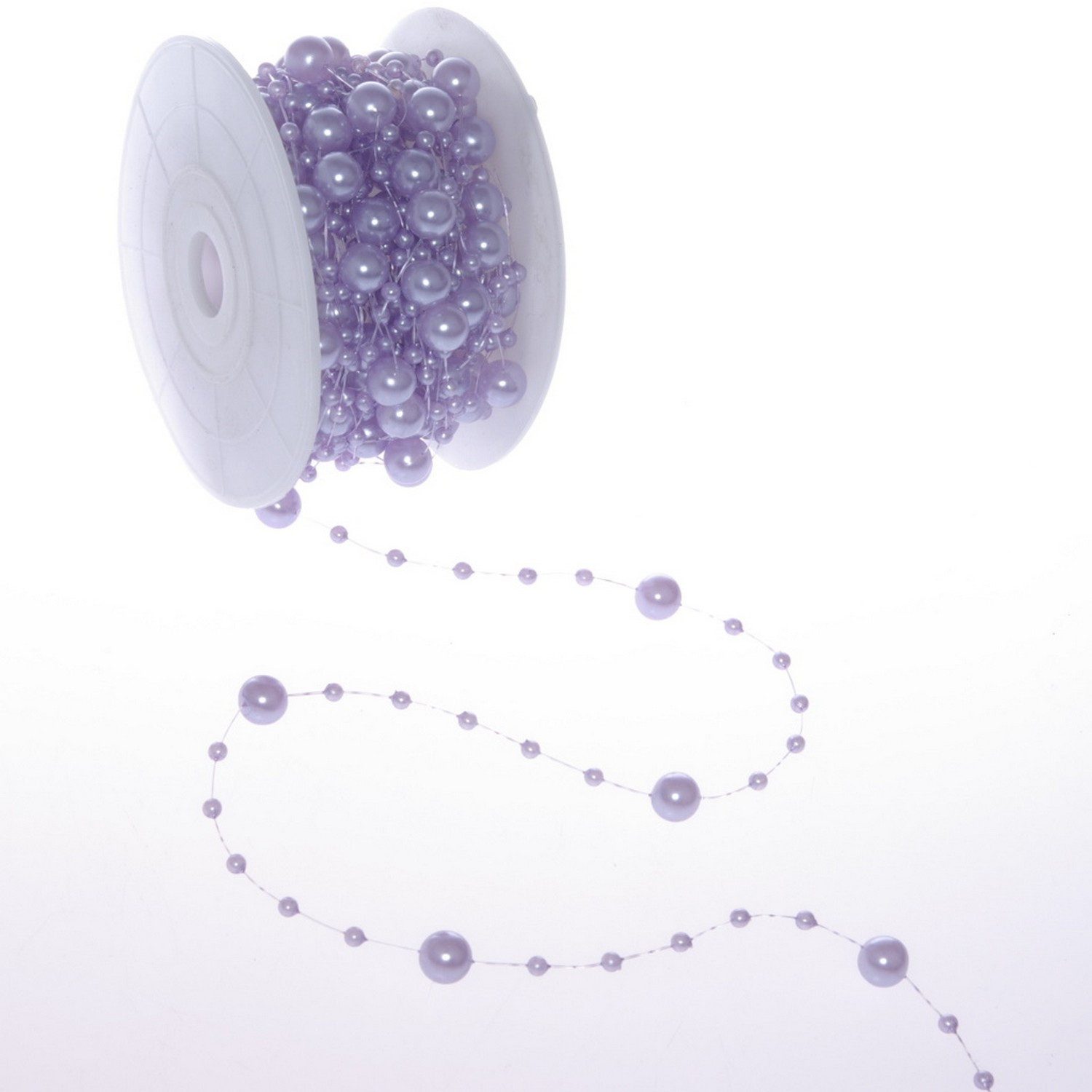 Deko AS Dekoobjekt Perlenschnur Lavendel - 5 mm -10 m Rolle - 97651 82