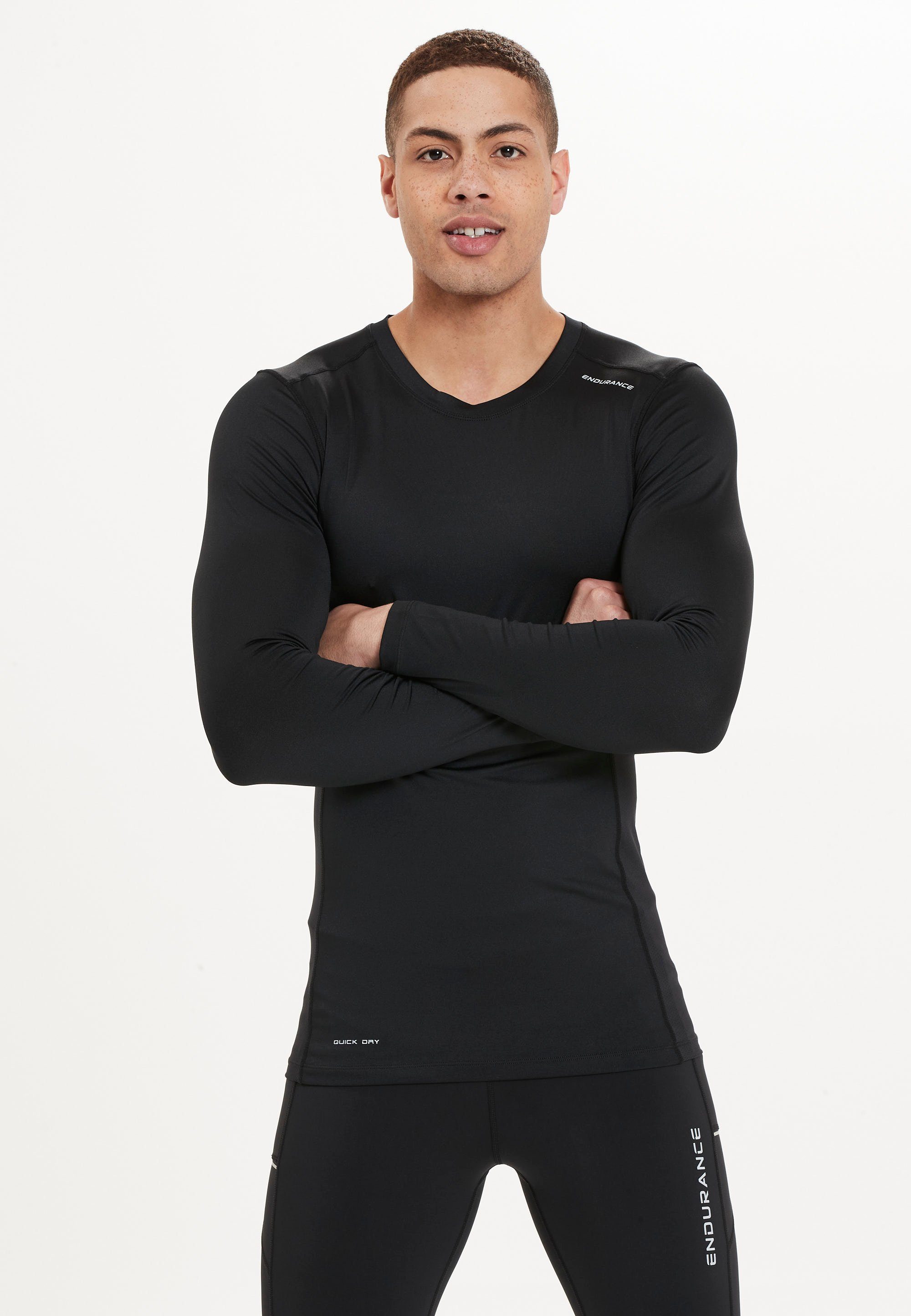 ENDURANCE Funktionsshirt Power (1-tlg) mit luftigen Mesh-Einsätzen,  Atmungsaktives Stretch aus Polyester und Elasthan für Komfor