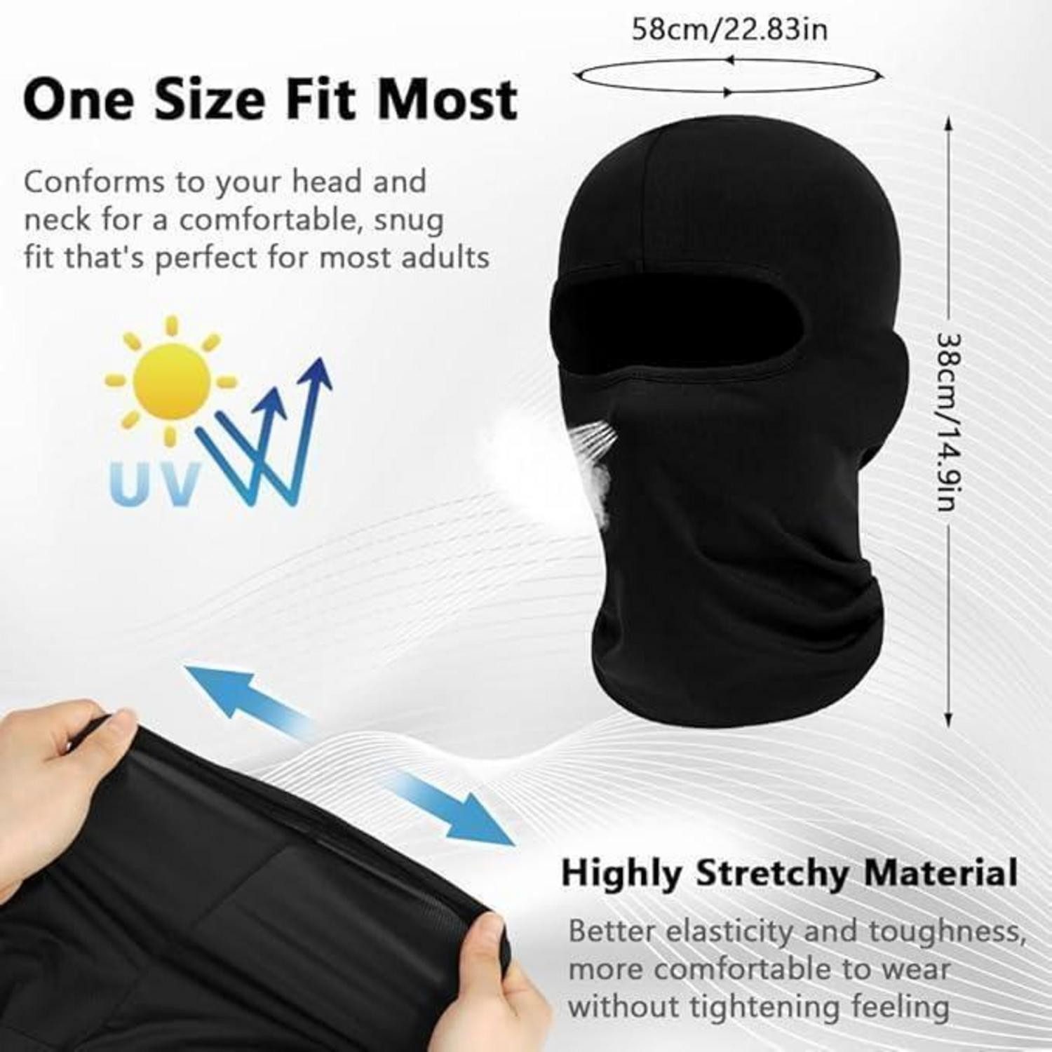 LuxusKollektion Sturmhaube Sturmhaube Balaclava Motorrad Ski Winter UV Schutz #A 1 Stücke-weiß