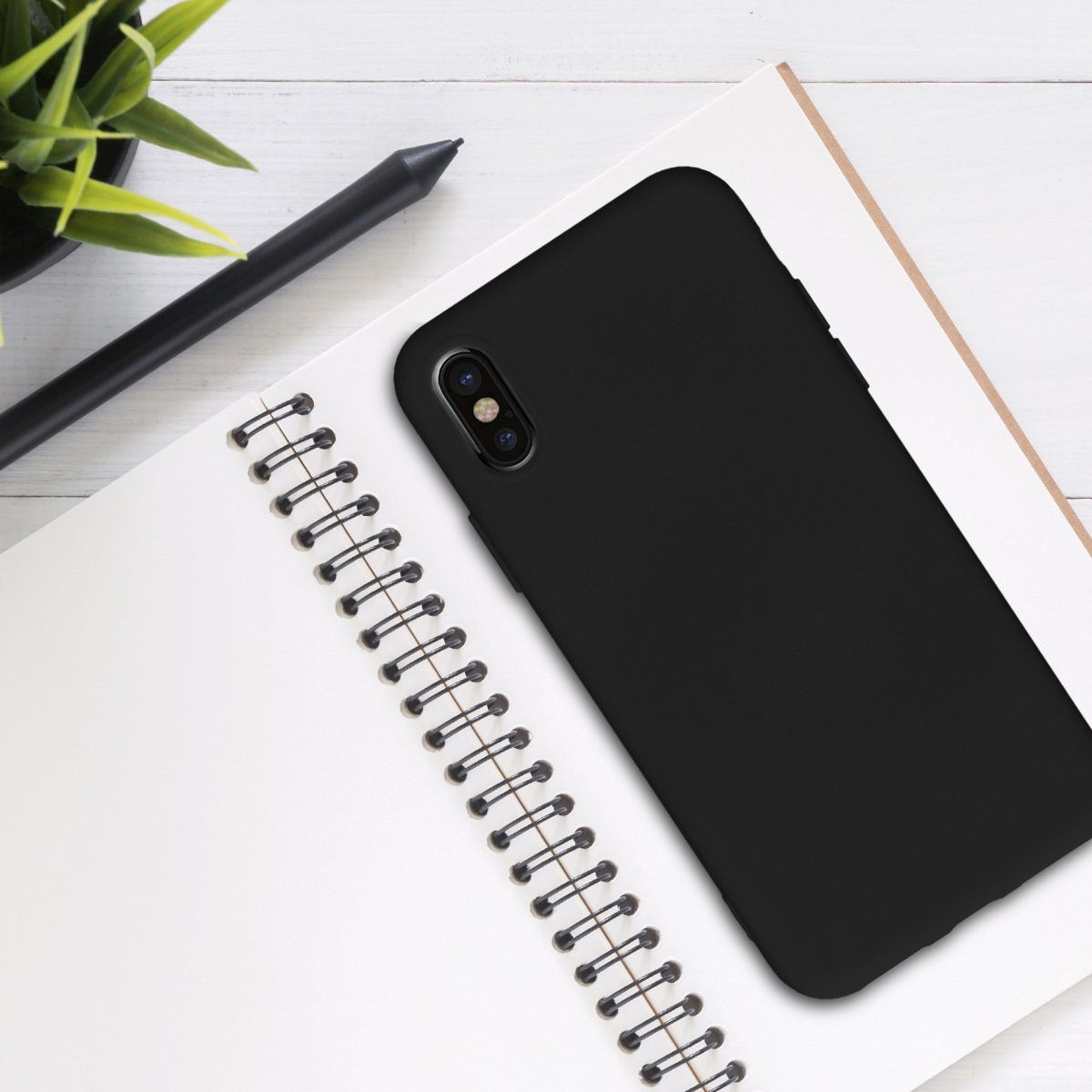 kwmobile Handyhülle Slim Case für Apple iPhone X, Hülle Silikon Handy - Handyhülle gummiert