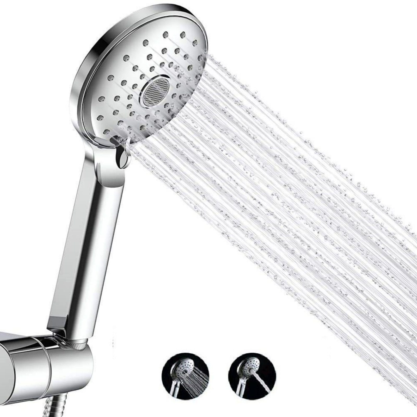 Elegear Handbrause Handbrause Wasserfall, Duschbrause mit einzigartigem Strahlbild, (1-tlg), Wassersparend, 30% Druckanstieg Spray 2 Sprühtypen