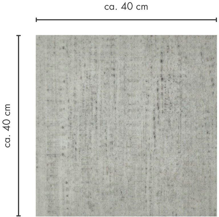 Nadelfilz, & Teppichfliese beige/grau qm) 40x40 Höhe: 4 mm, Andiamo, Paris 25 (4 selbstklebend, cm, Stück strapazierfähig, quadratisch, robust