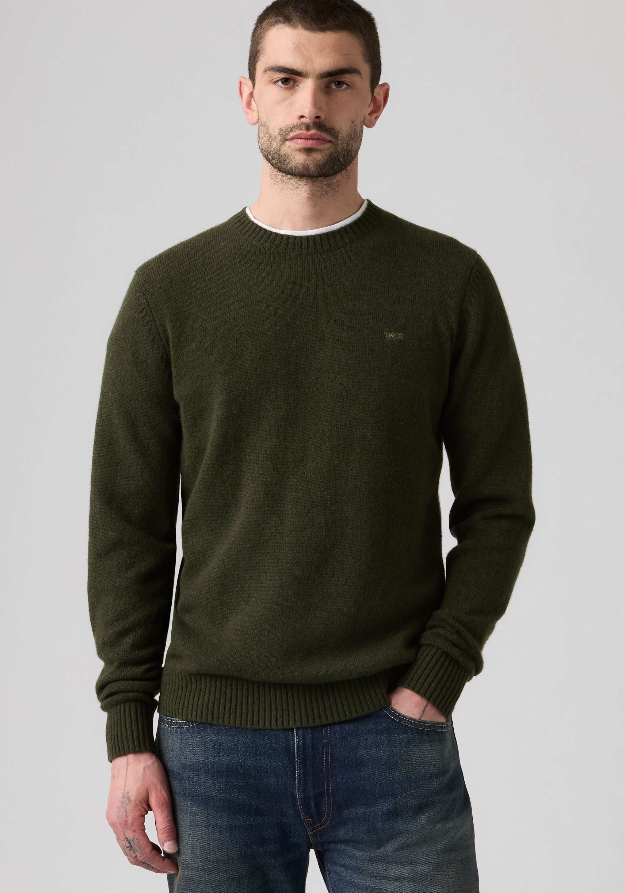 Levi's® Wollpullover ORIGINAL HM SWEATER klassische Rundhalsform