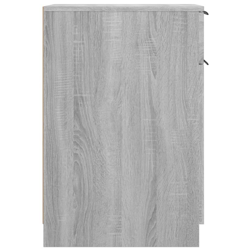 Grau vidaXL (1-St) Sonoma cm Fächerschrank 33,5x50x75 Schreibtischschrank Holzwerkstoff