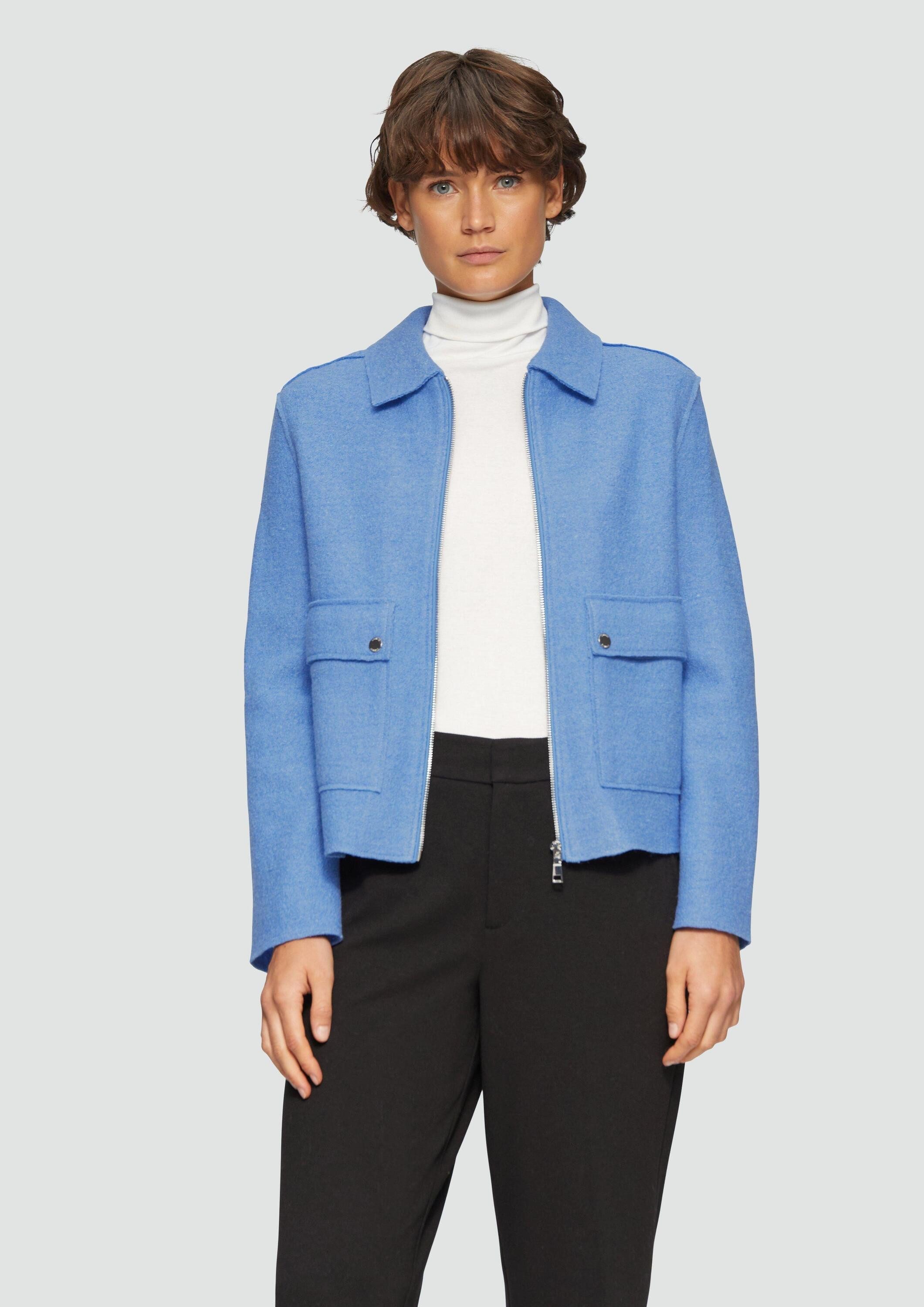 s.Oliver Funktionsjacke Outdoor-Jacke Jacke aus Wollmix im Relaxed Fit mit günstig online kaufen