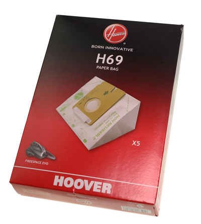 Hoover Staubsaugerbeutel Hoover 35601053 H69 5x Staubsaugerbeutel für Freespace EVO Staubsauger