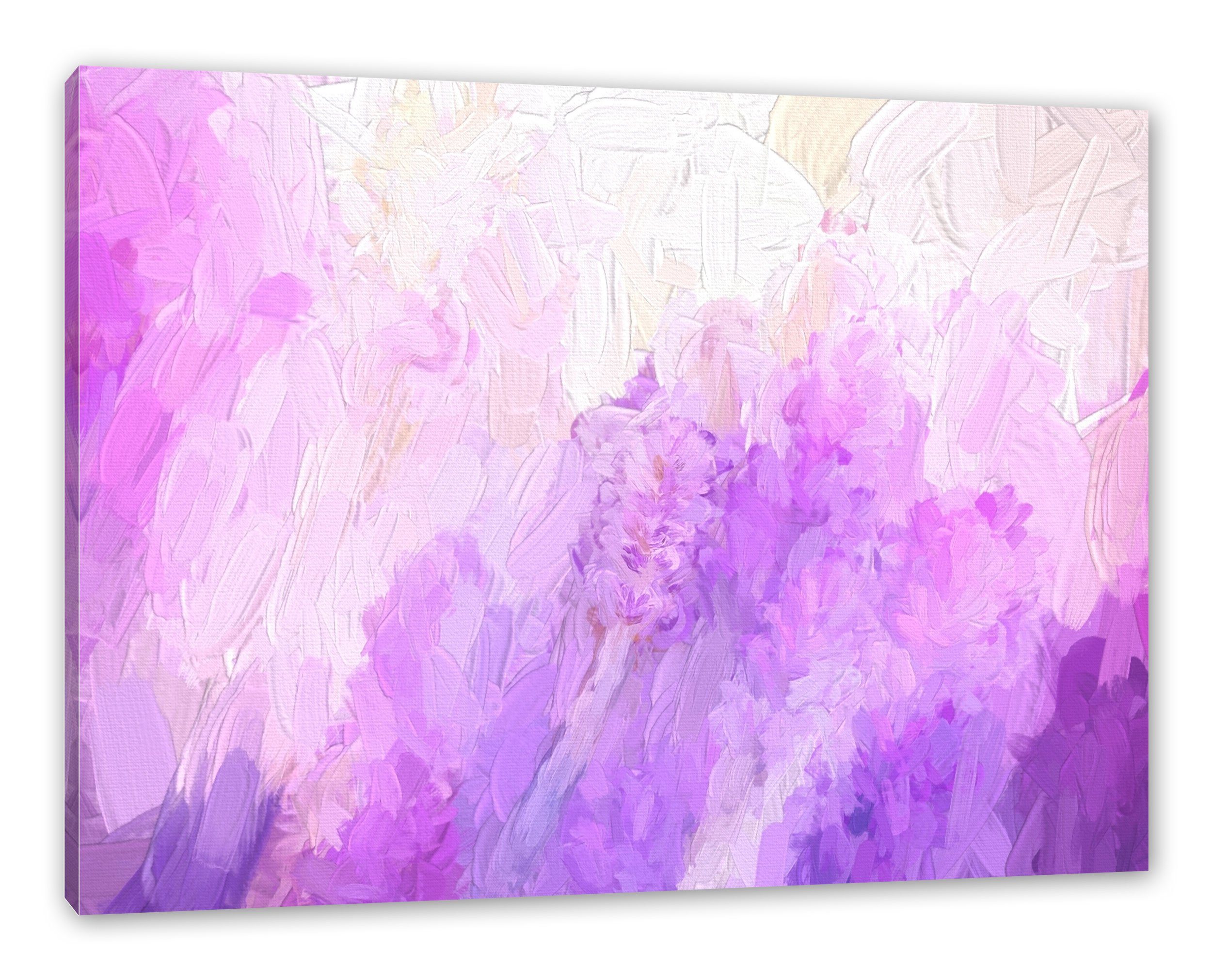 Pixxprint Leinwandbild wunderschöner Lavendel, wunderschöner Lavendel (1 St), Leinwandbild fertig bespannt, inkl. Zackenaufhänger