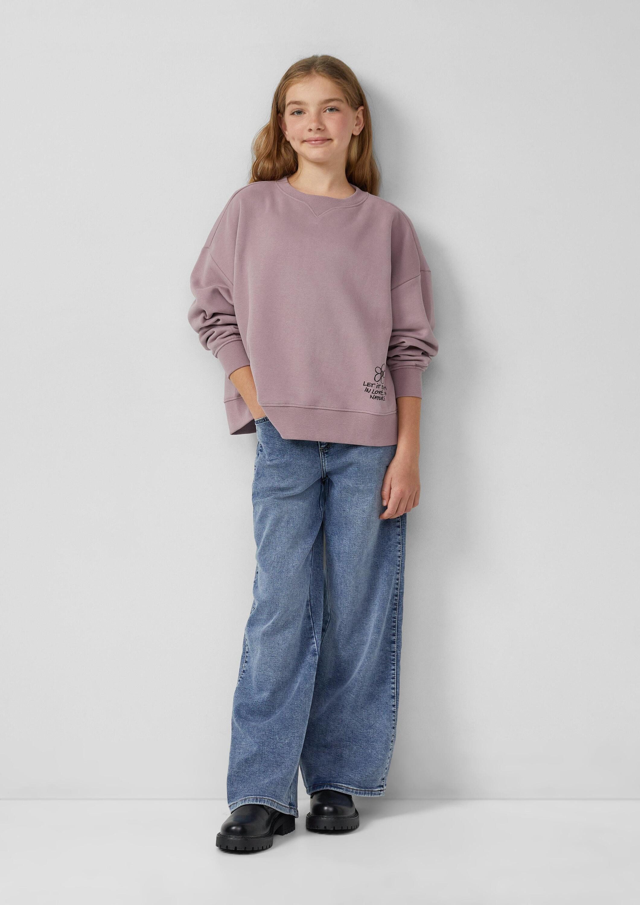 s.Oliver Sweatshirt Sweatshirt Kuscheliges Oversize-Sweatshirt mit dezentem Print