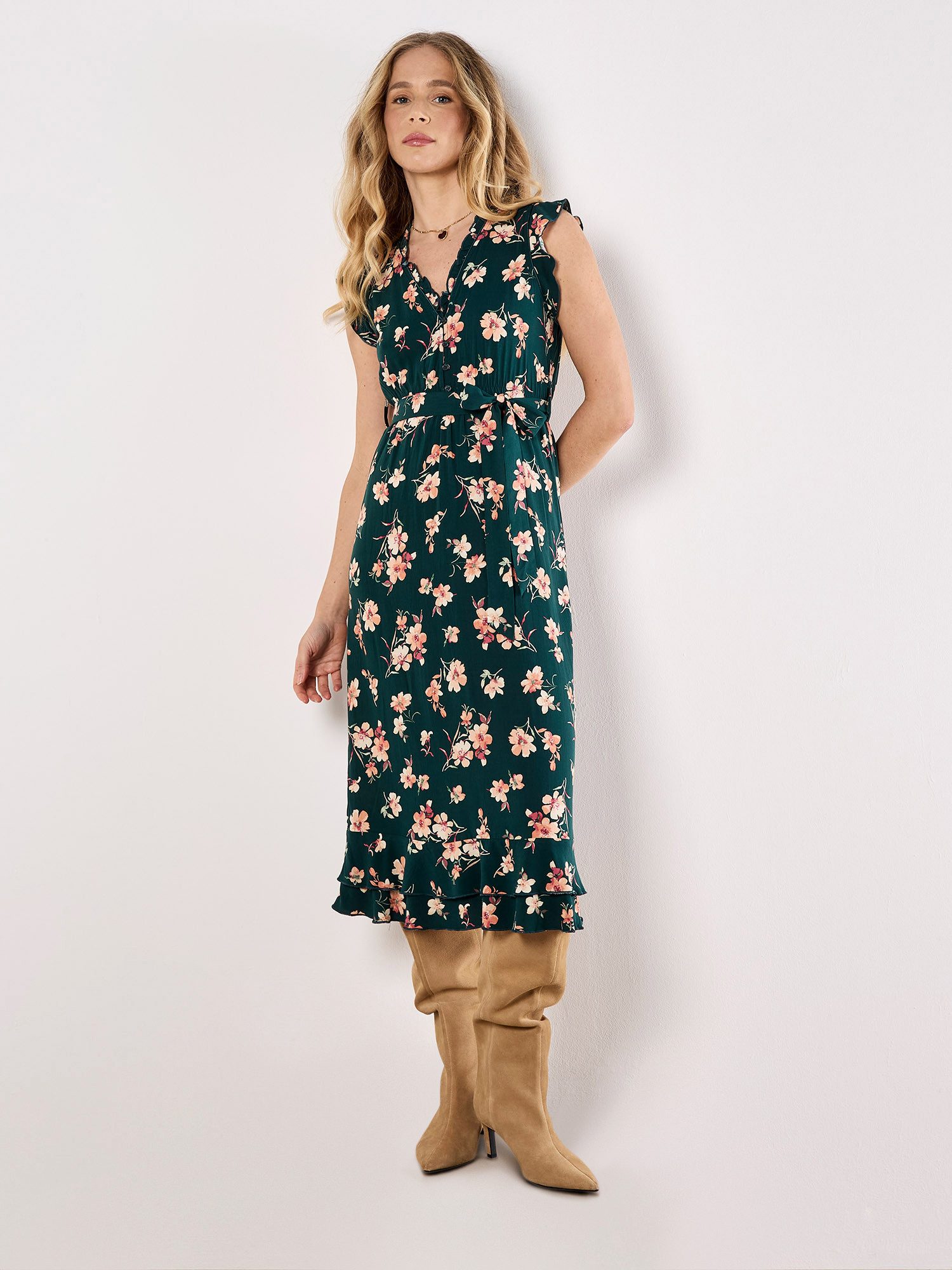Druckkleid Geblümtes Midikleid Ditsy
