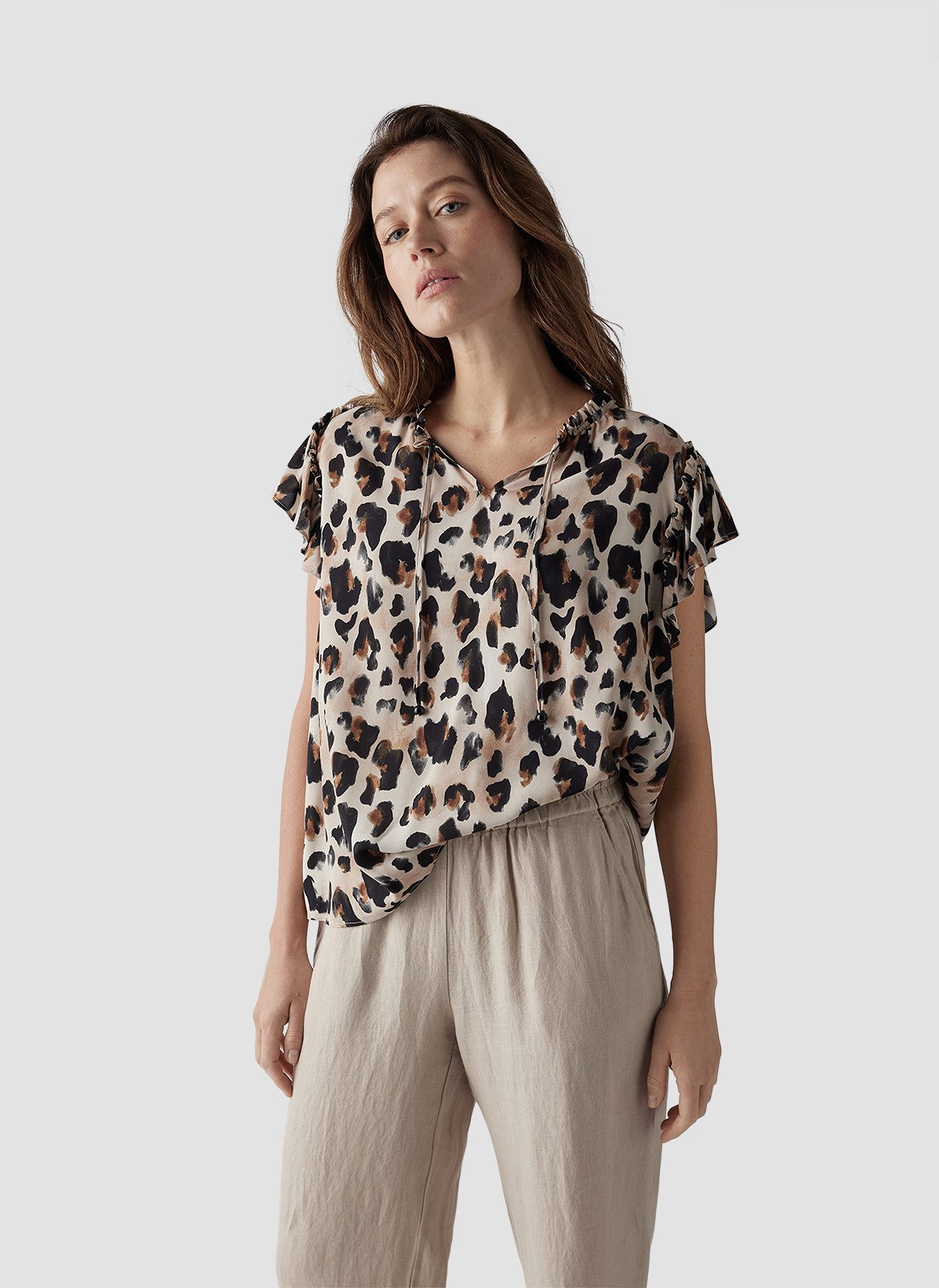 Klassische Bluse LeComte Bluse im Animalmuster