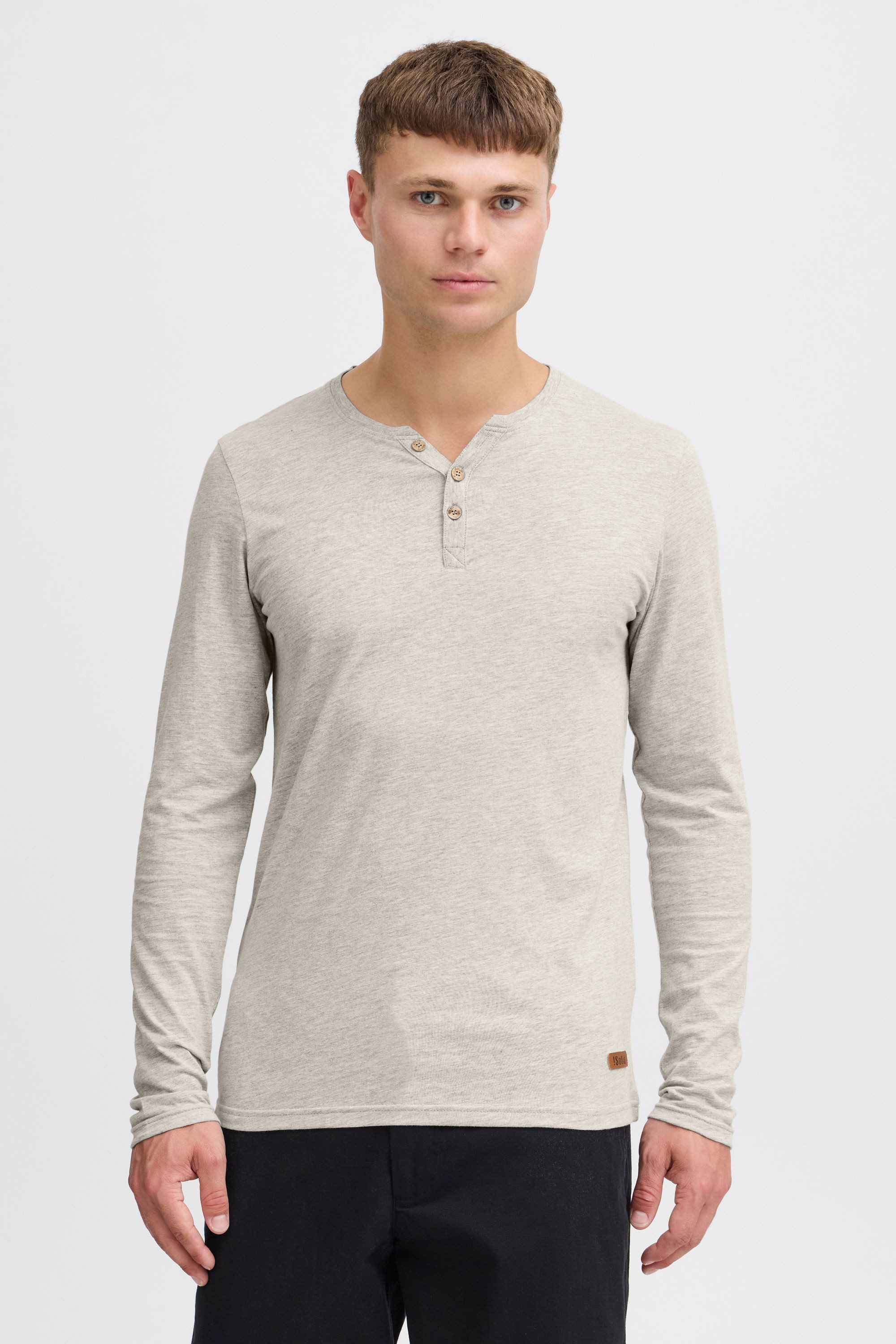 !Solid Rundhalsshirt SDVolko Longsleeve mit Knopfleiste günstig online kaufen