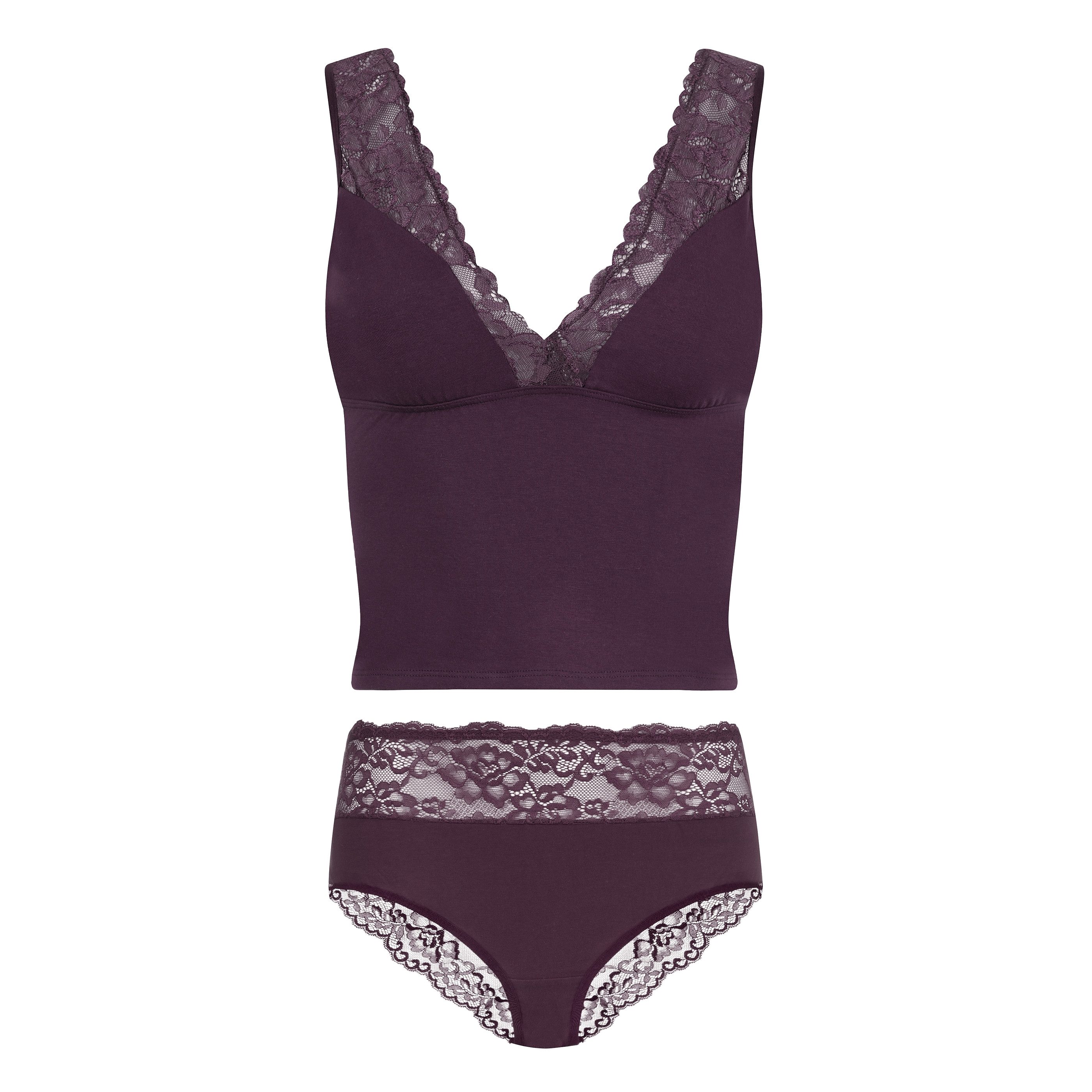 Evoni Set: Tanktop Wäsche Set Spitze günstig online kaufen