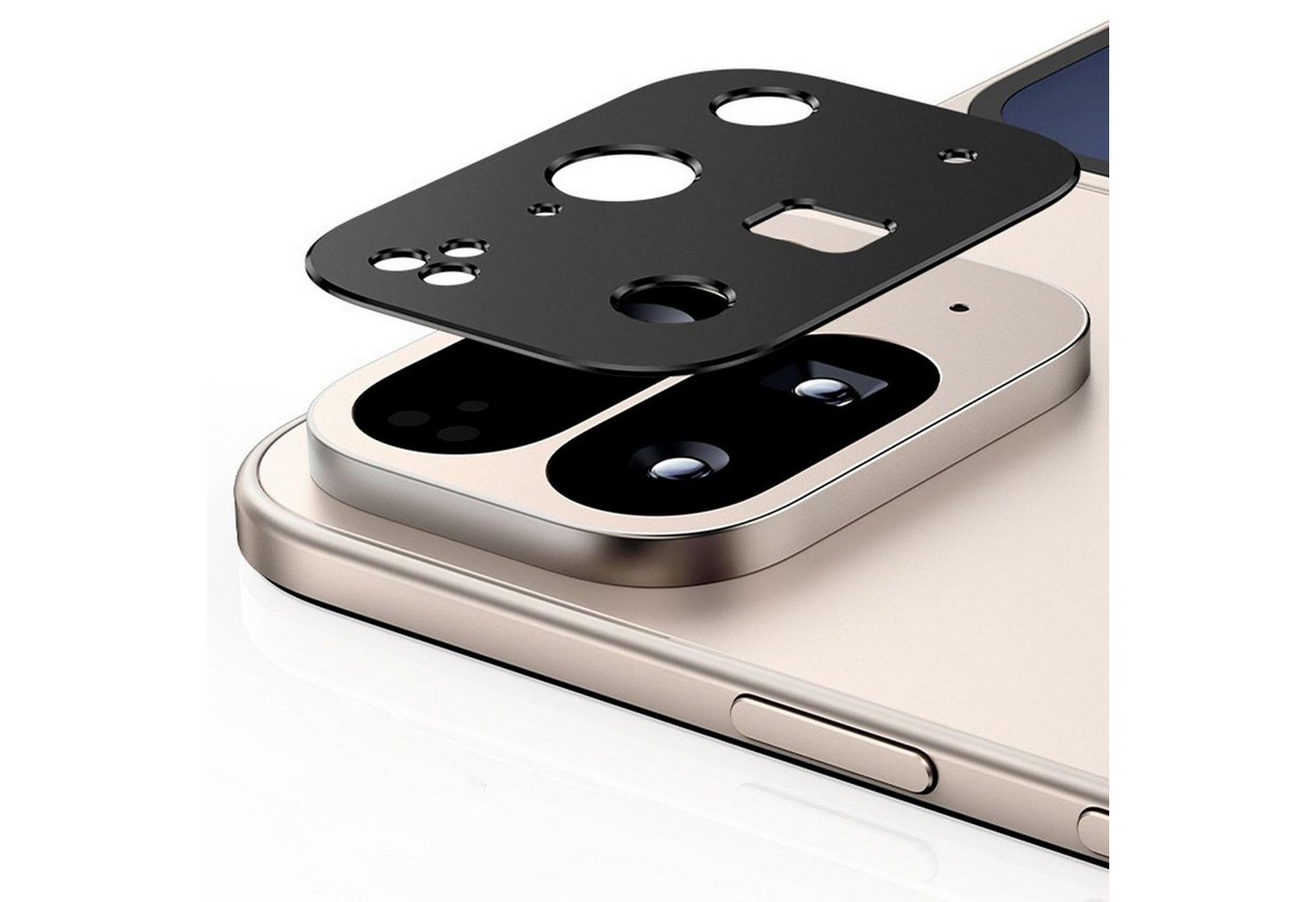 Wigento Handyhülle Für Google Pixel 10 Pro Fold Kalebol Premium Metall Kamera Linsen Ring, Aluminium Kamera-Schutzring mit Anti-Fingerprint-Beschichtung