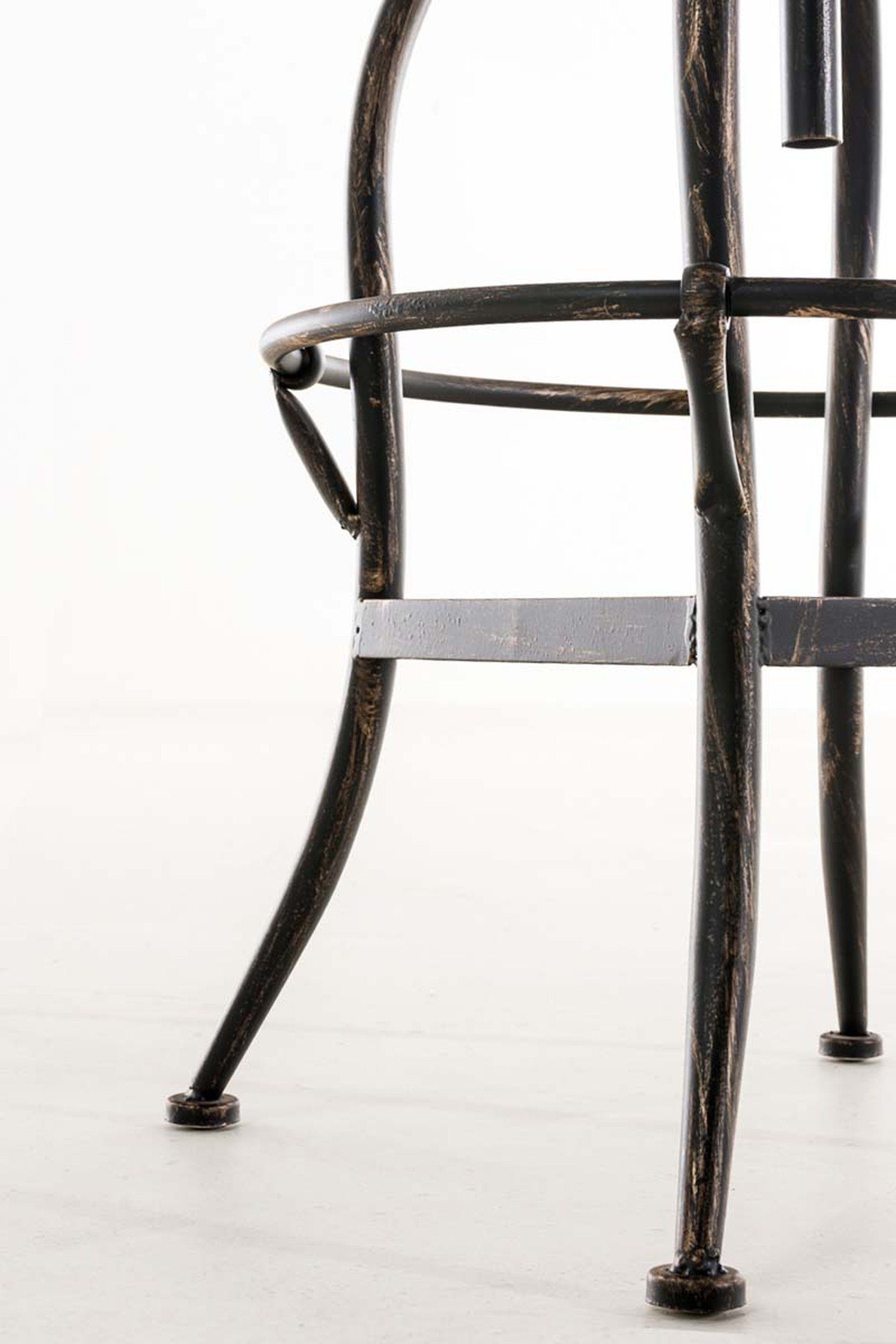 Holz für Küche), Strong - & Fußstütze TPFLiving Tresenhocker Gestell - Hocker bronze (mit Theke angenehmer Metall mit Sitzfläche: Barhocker 4-Fuß