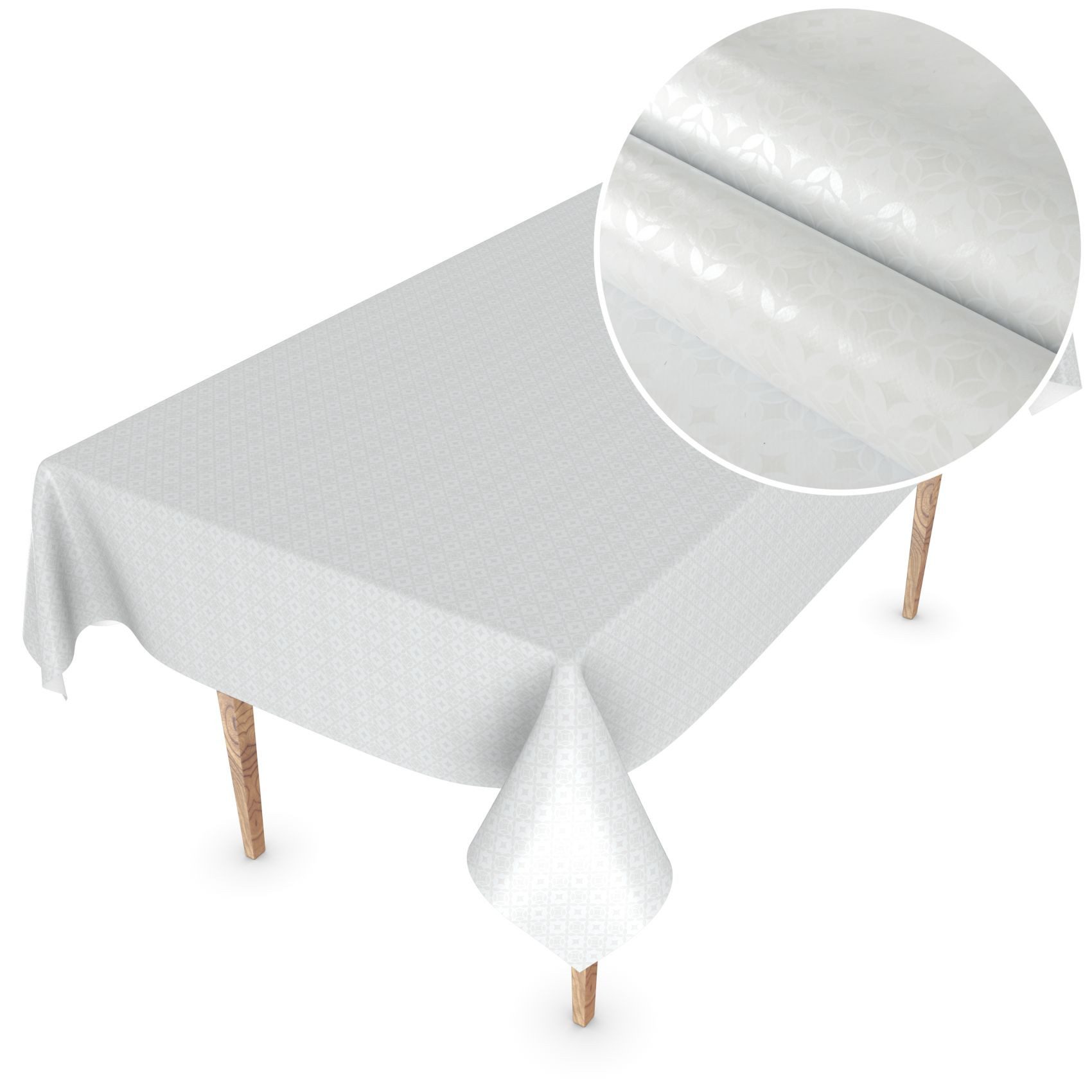 ANRO Tischdecke Wachstuchtischdecke MIMOSA Gartentischdecke (Einzelstück 1-tlg), Glatt 140x100cm wasserabweisend