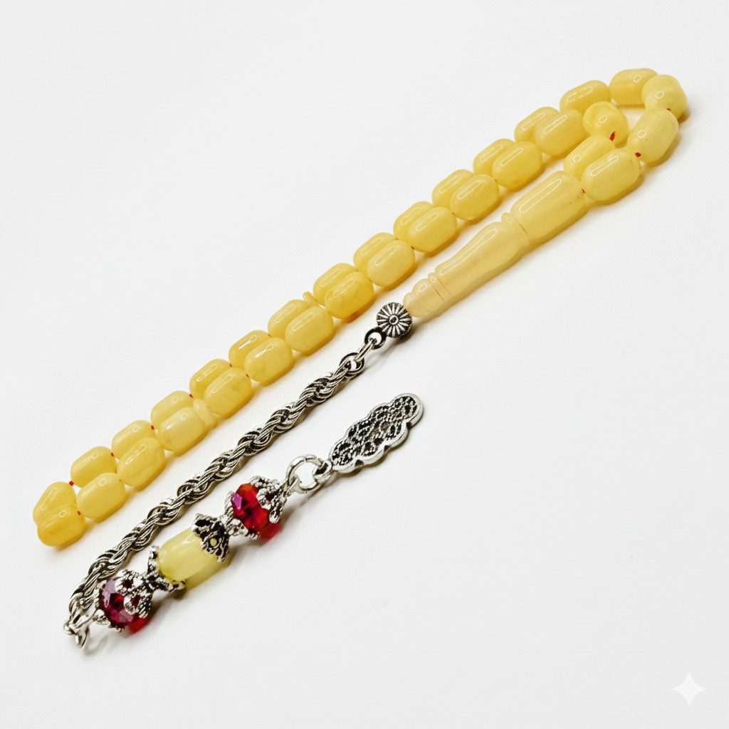 M-Punkt24 Kettenanhänger Tesbih Tespih BILEK BOY (8 Gramm, Vizyon Püskül, inkl. Etui/Geschenk-Verpackung, Gebetskette, Misbah, Rosary, Prayerbeads), 925 Echt Silber, AKTIONS-PREIS