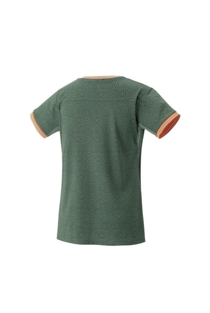 Yonex Tennisshirt Crew Neck French Open (Roland Garros) 2024 olivegrün Damen