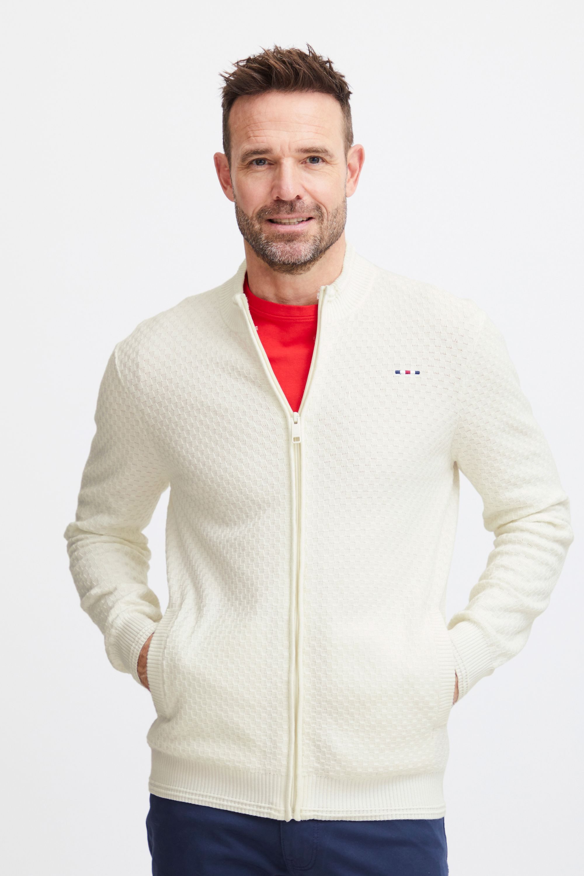 FQ1924 Sweatjacke FQKyle jaquard cardigan Basic Cardigan aus Jacquard-Strick