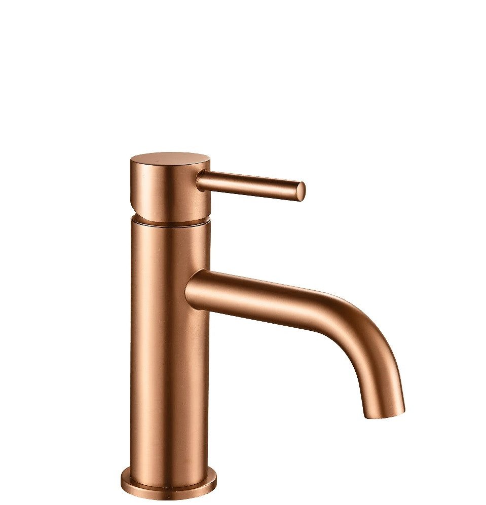 wohnwerk.idee Badarmatur Waschbeckenarmatur Wasserhahn Einhebelmischer Lungo Kupfer